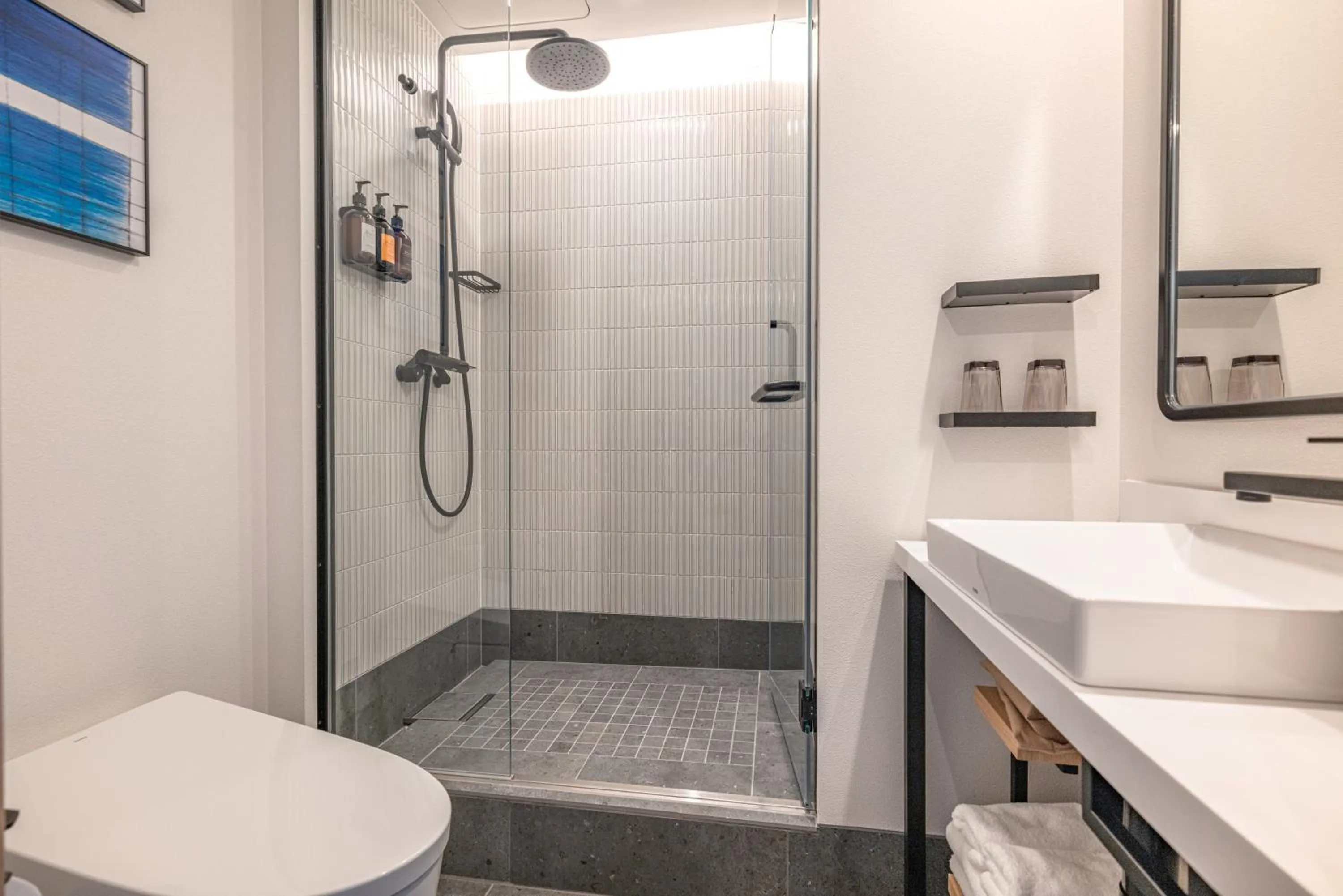 Shower in Nozo Hotel