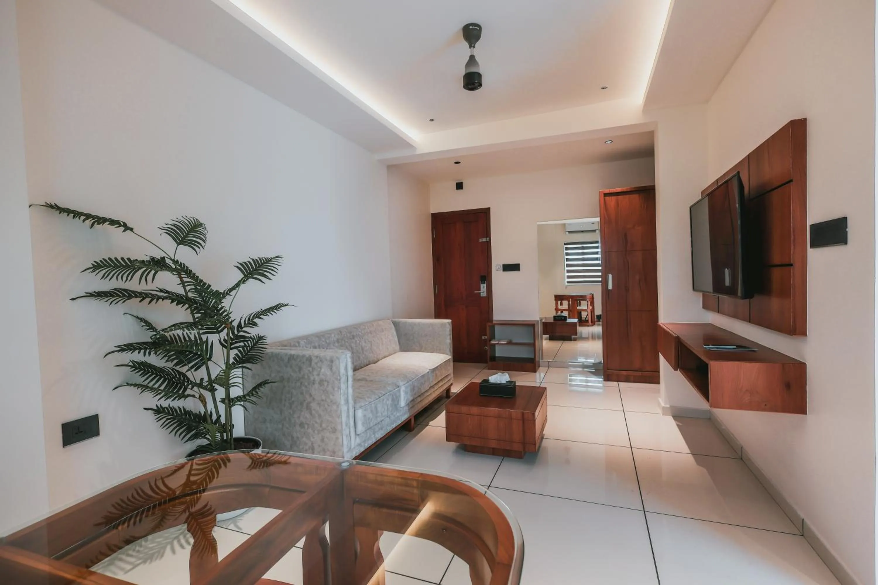 Living room in Fortview Suites