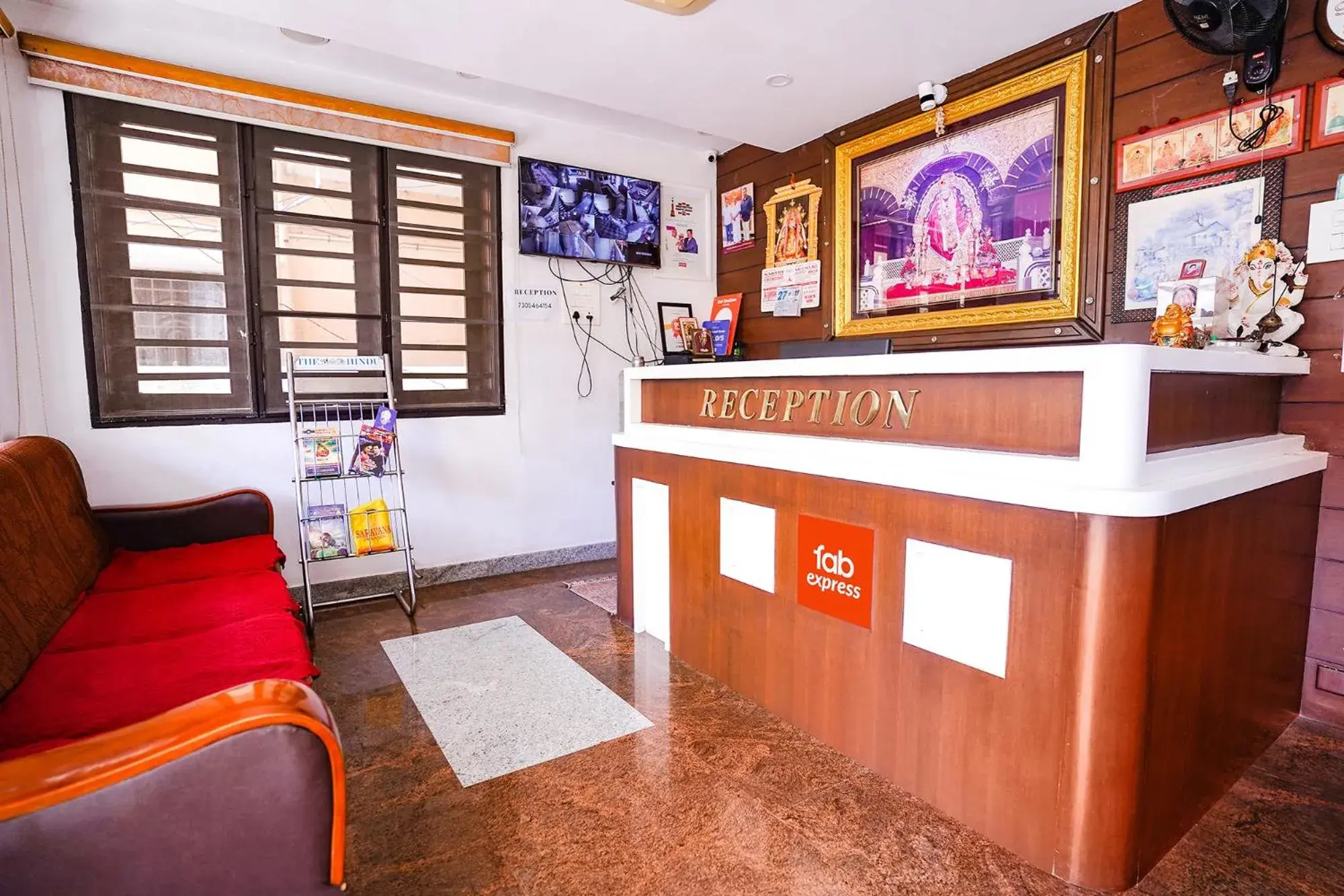 Lobby or reception in FabHotel Sai Residency - Nr Rela Hospital, Chromepet Lobby or reception in FabHotel Sai Residency - Nr Rela Hospital, Chromepet