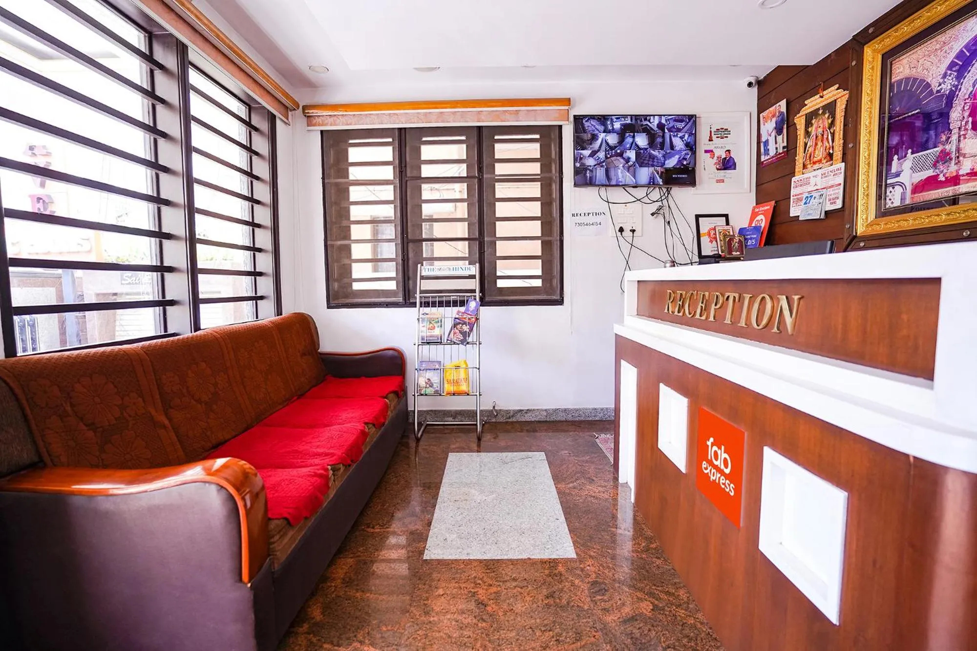 Seating area in FabHotel Sai Residency - Nr Rela Hospital, Chromepet