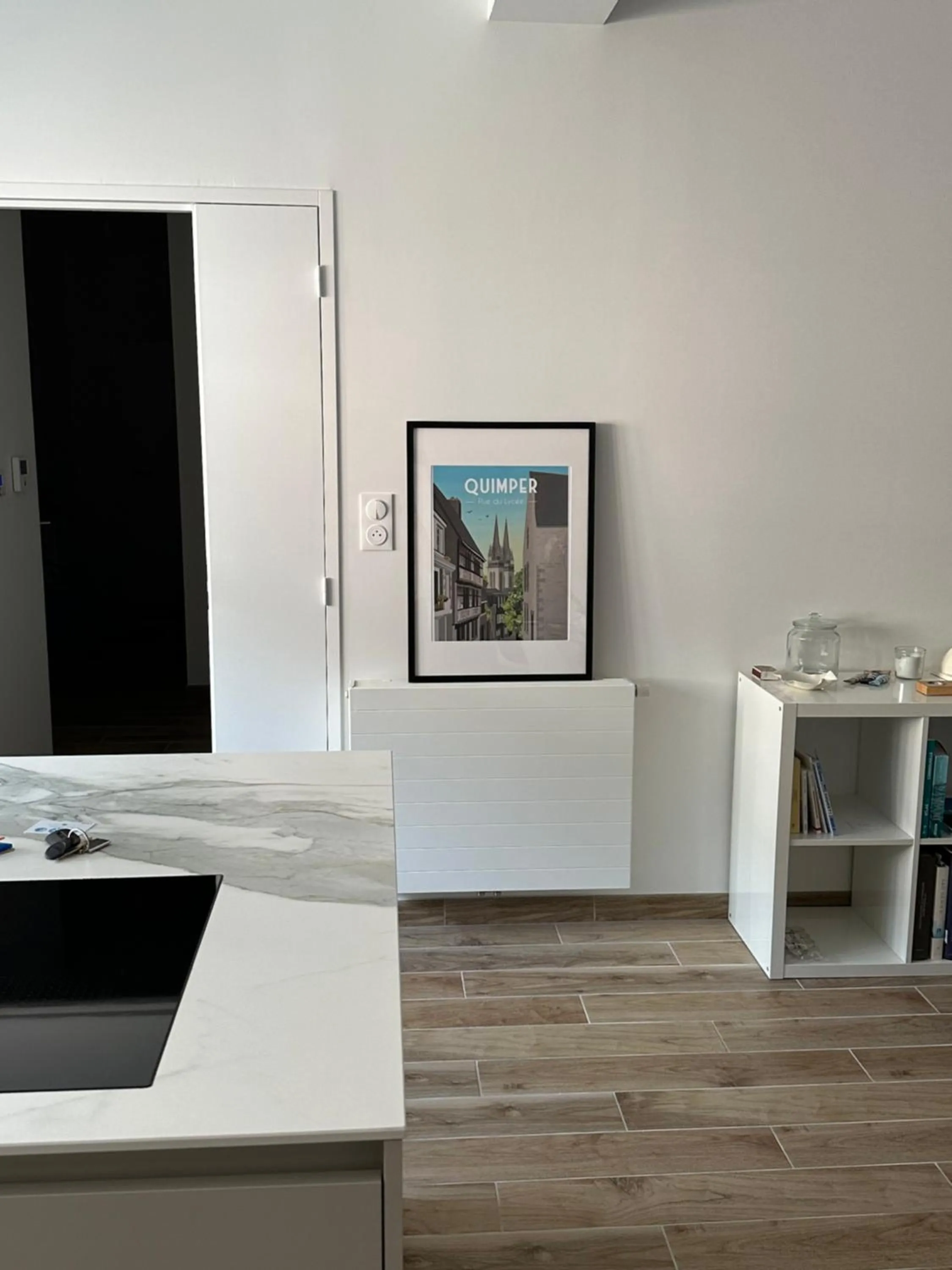 Kitchen or kitchenette in Appartement Design X - Hyper Centre - Parking Privé - Terrasse Plein Sud Quimper