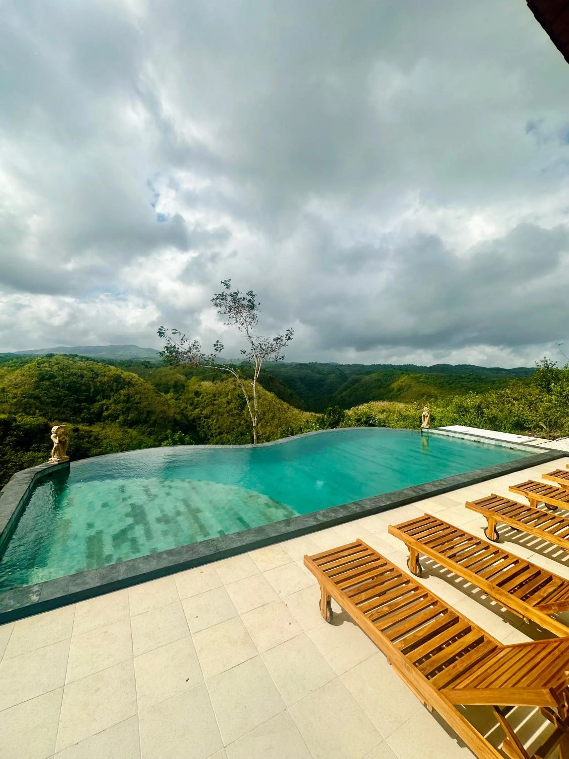 Pool view in Green Coco Suite