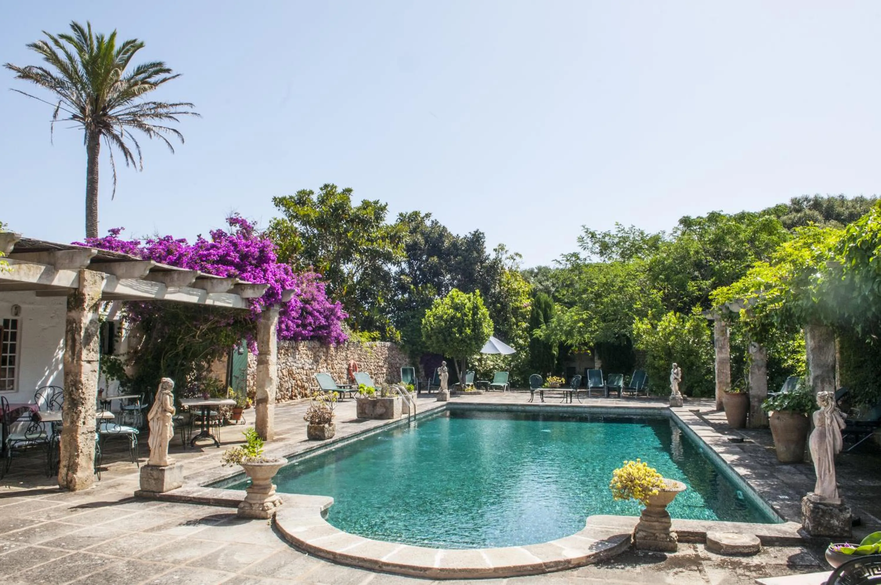 Swimming pool in Hotel Rural Biniarroca - Adults Only