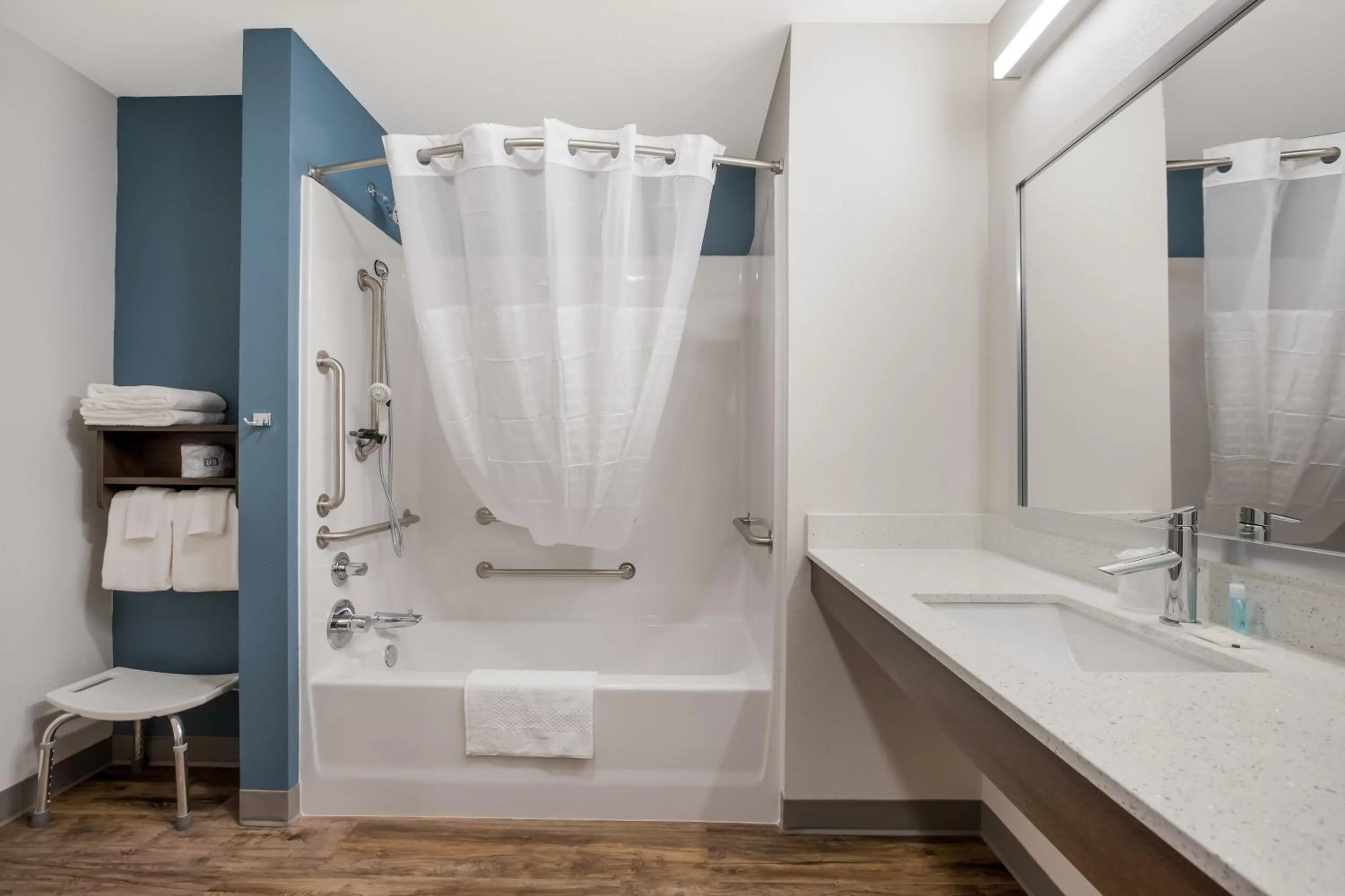 Bathroom in WoodSpring Suites Indio - Coachella Valley