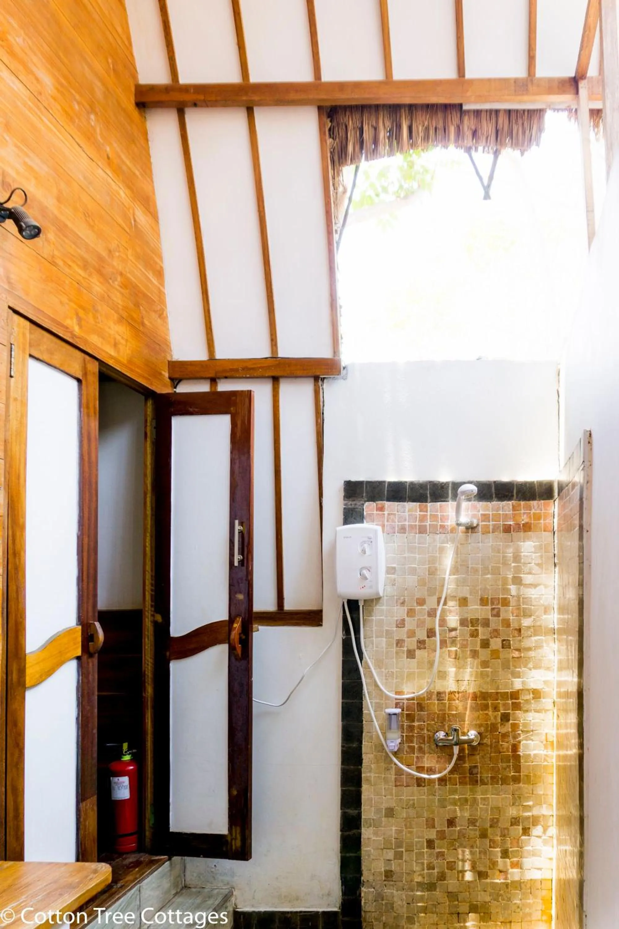 Shower in Cotton Tree Cottages