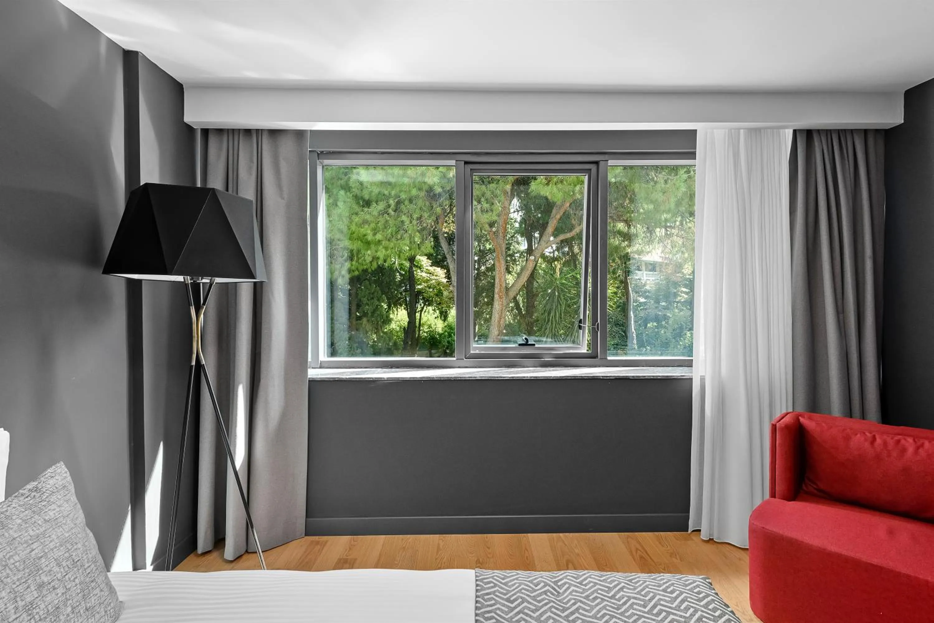 View (from property/room), Bed in İbos Hotels Izmir