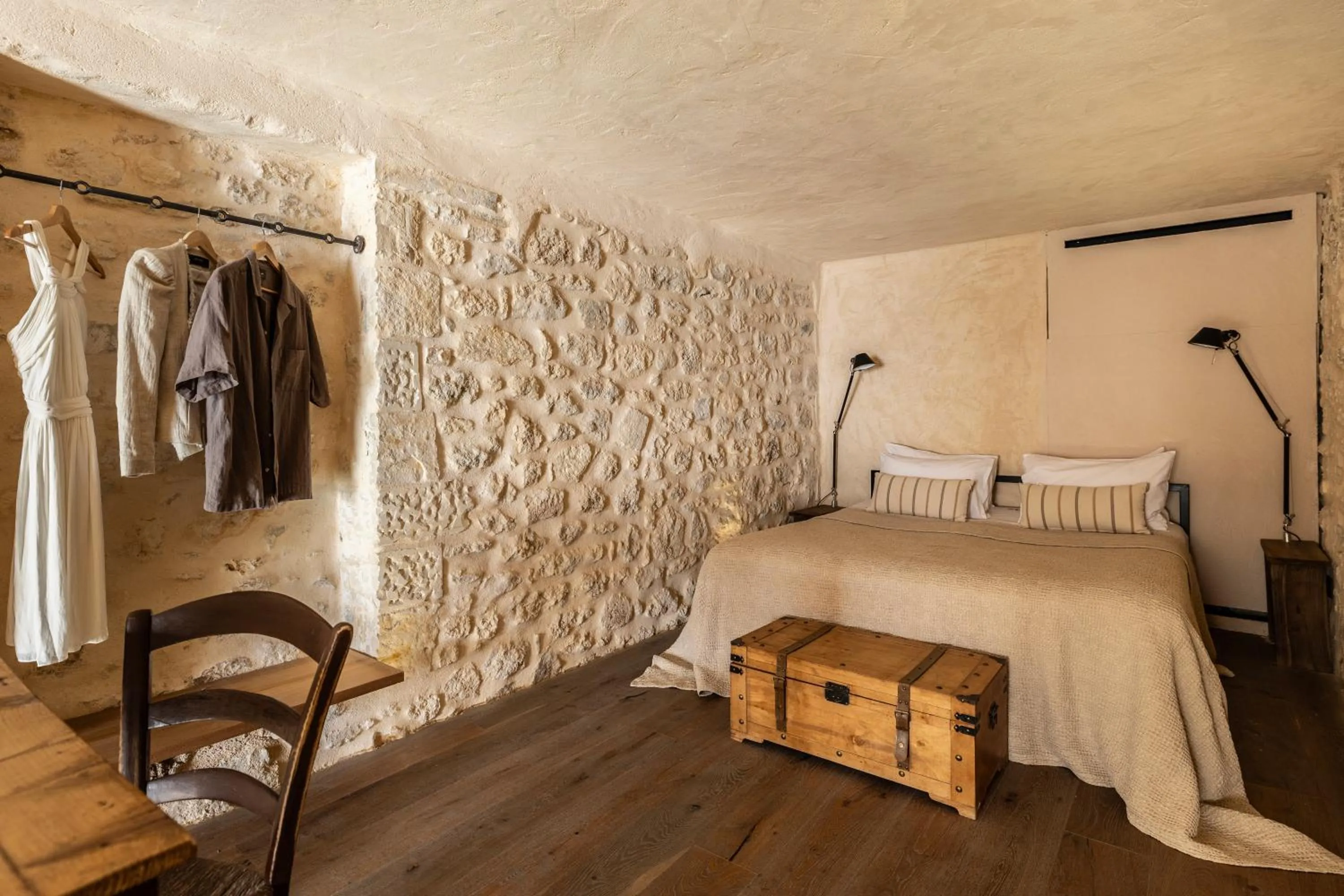 Bed in Amalen Suites Adults Only