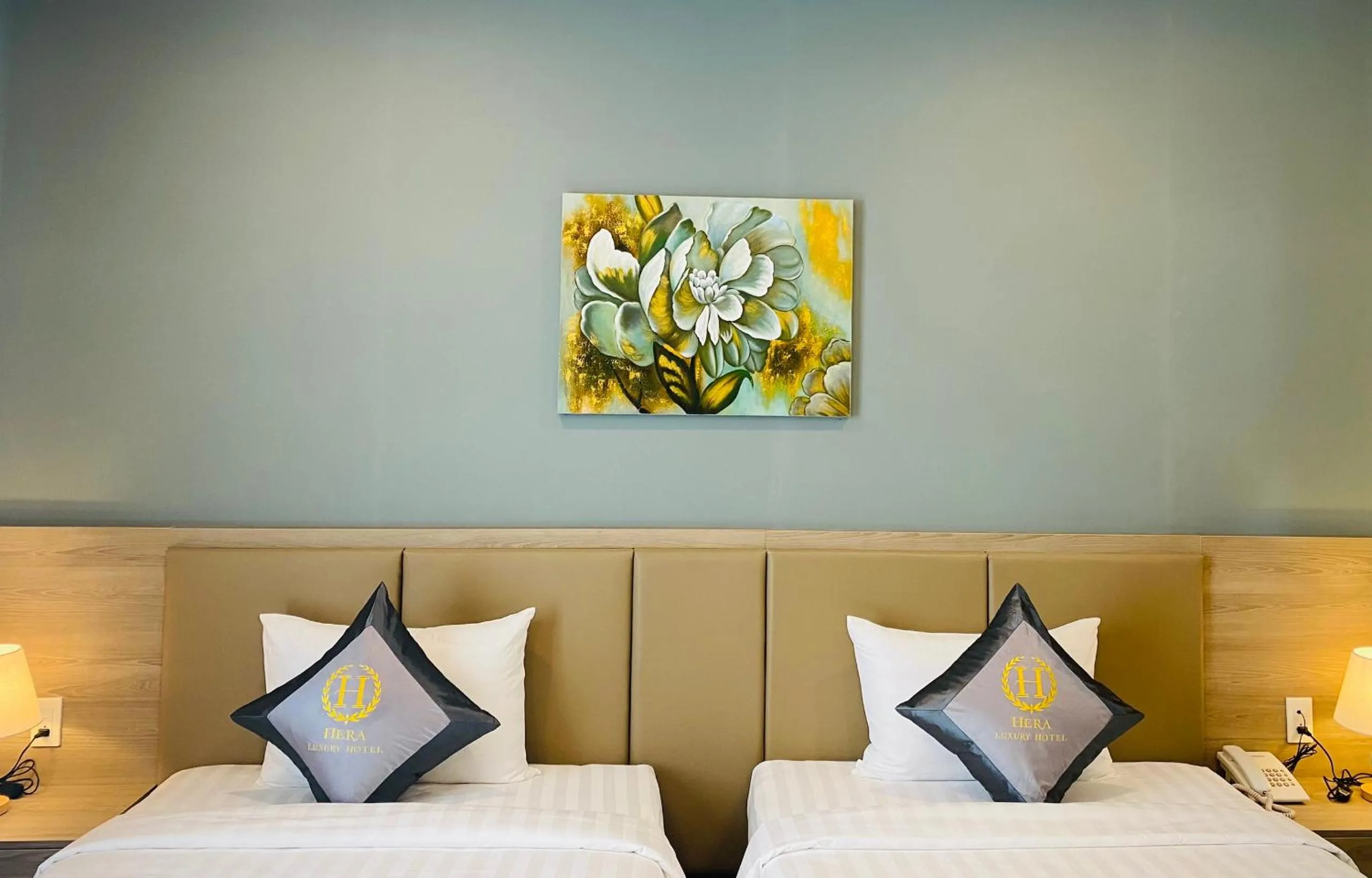 Bed in Hera Luxury Hotel