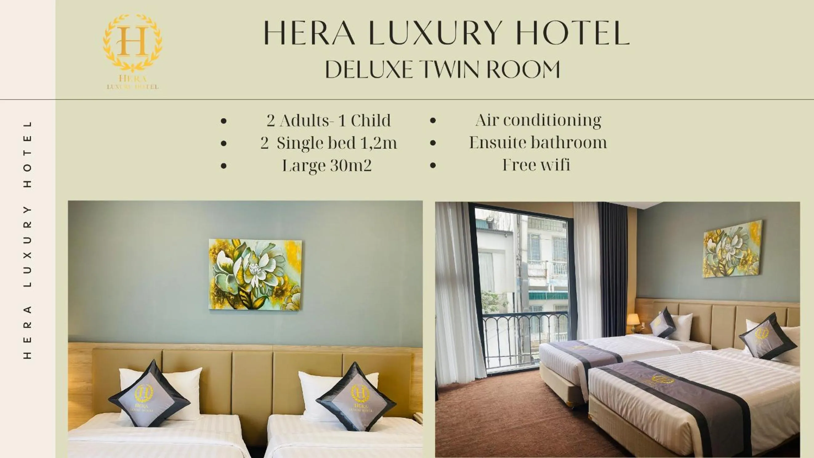 Bed in Hera Luxury Hotel