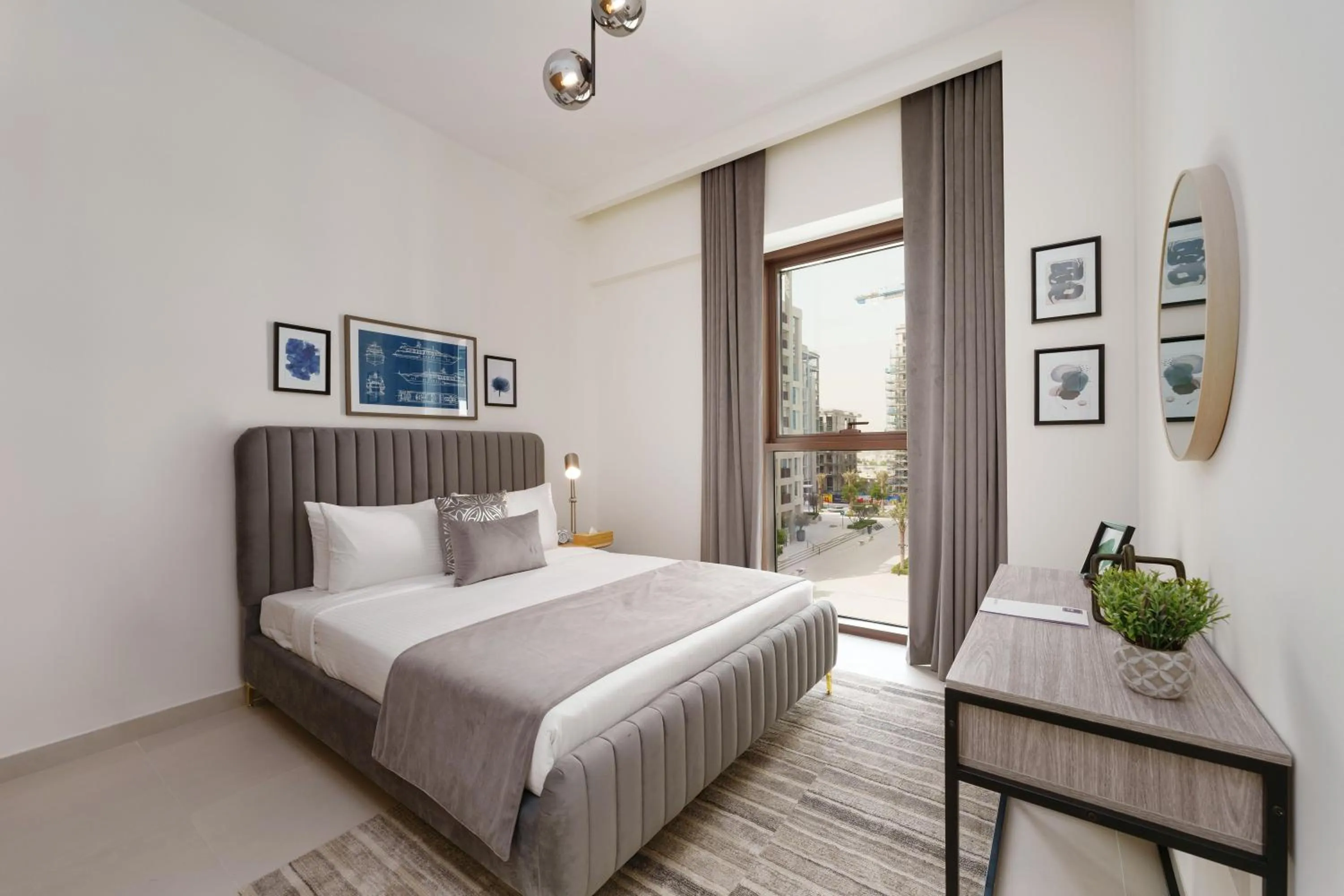 Bed in Maison Privee - Alluring Modern Apt in Dubai Creek Beach