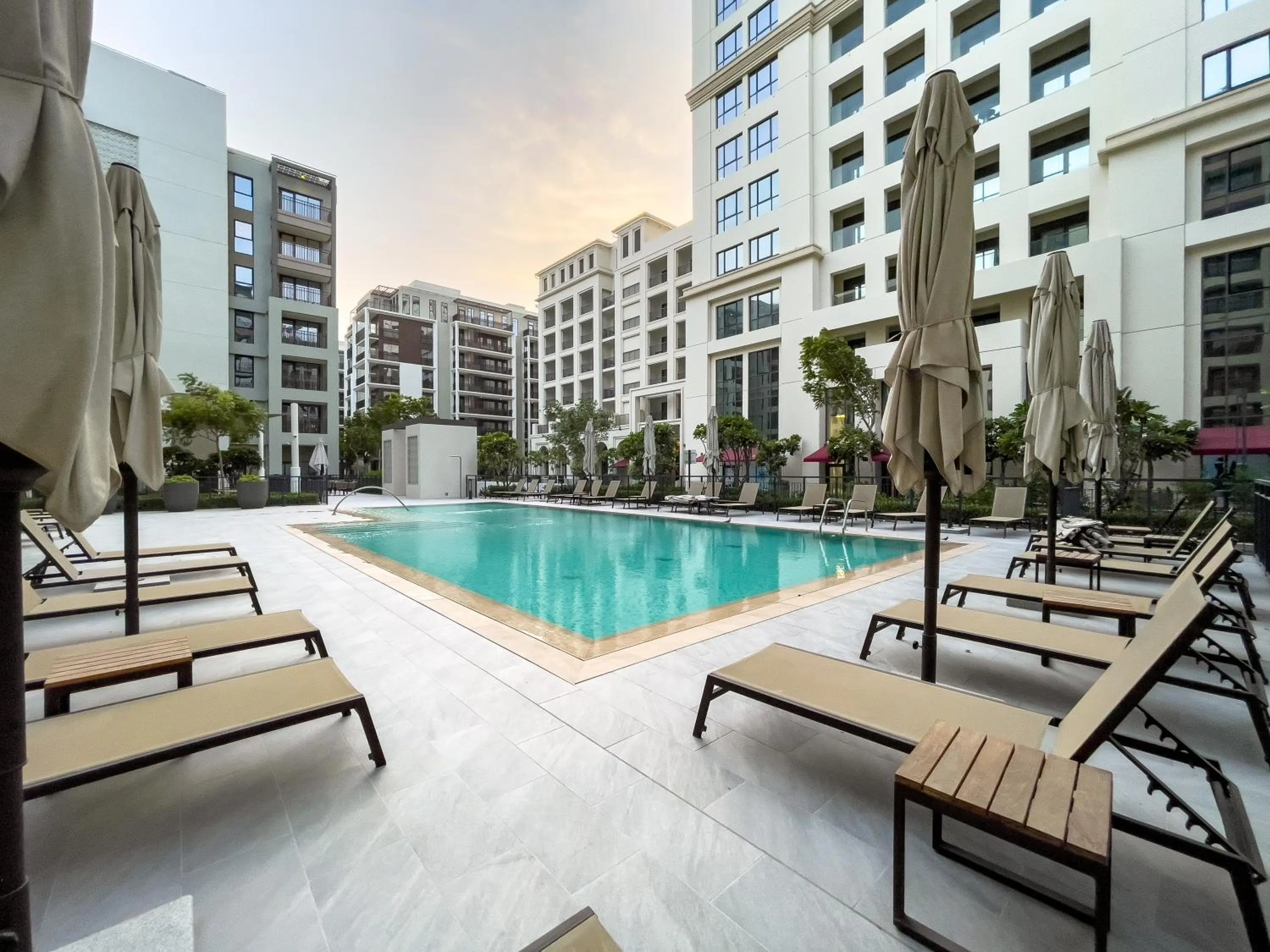 Swimming pool in Maison Privee - Alluring Modern Apt in Dubai Creek Beach