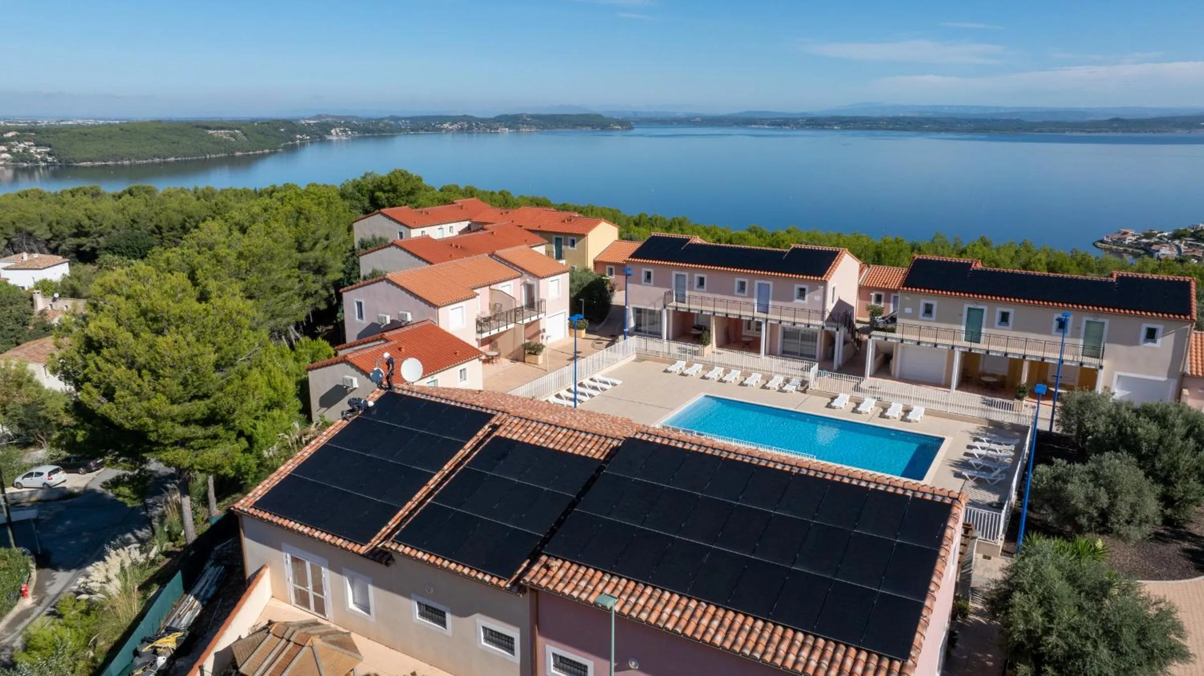 Bird's eye view in Appart'hotel Résidence La Provence