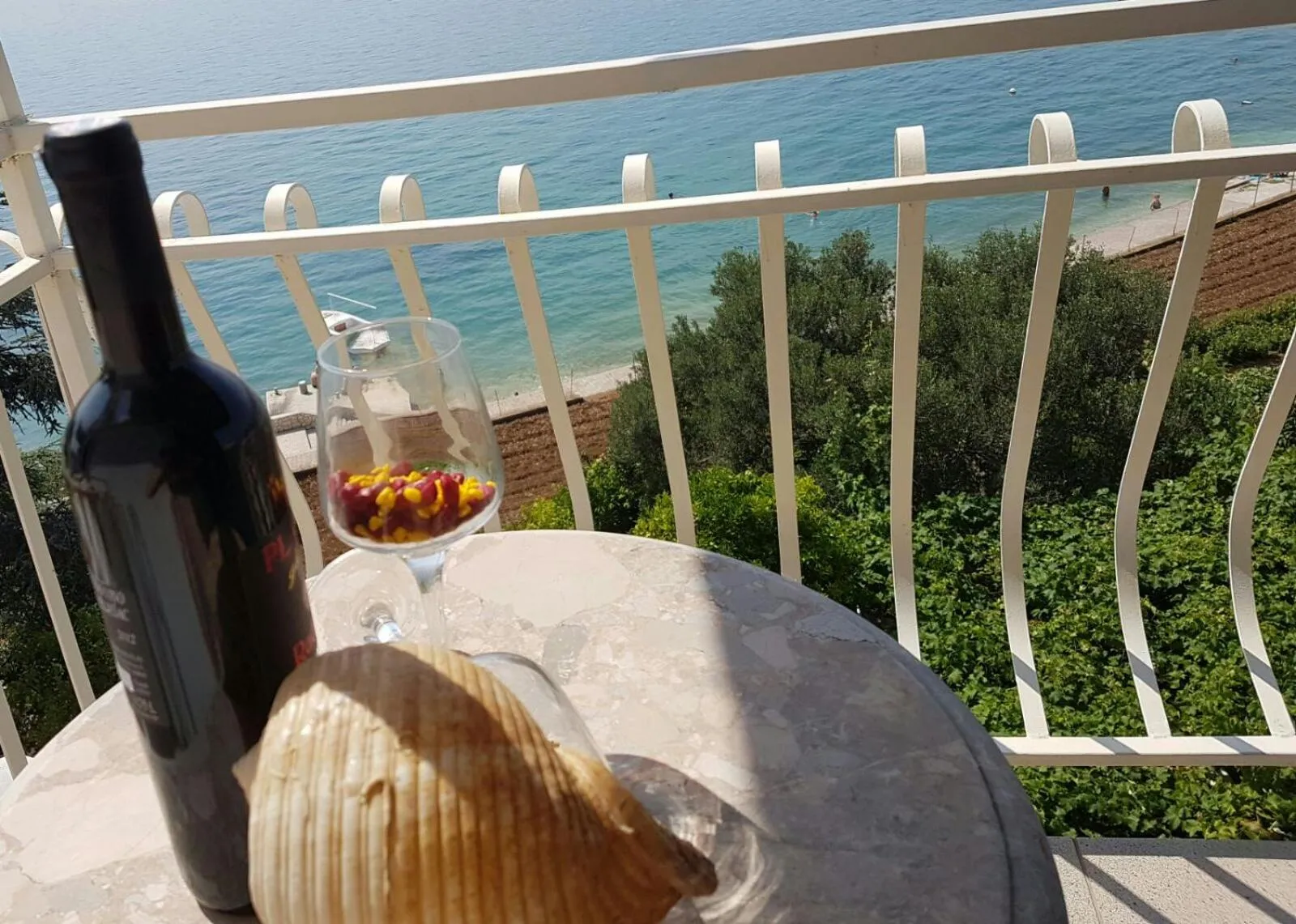 Sea view in Apartments Marta