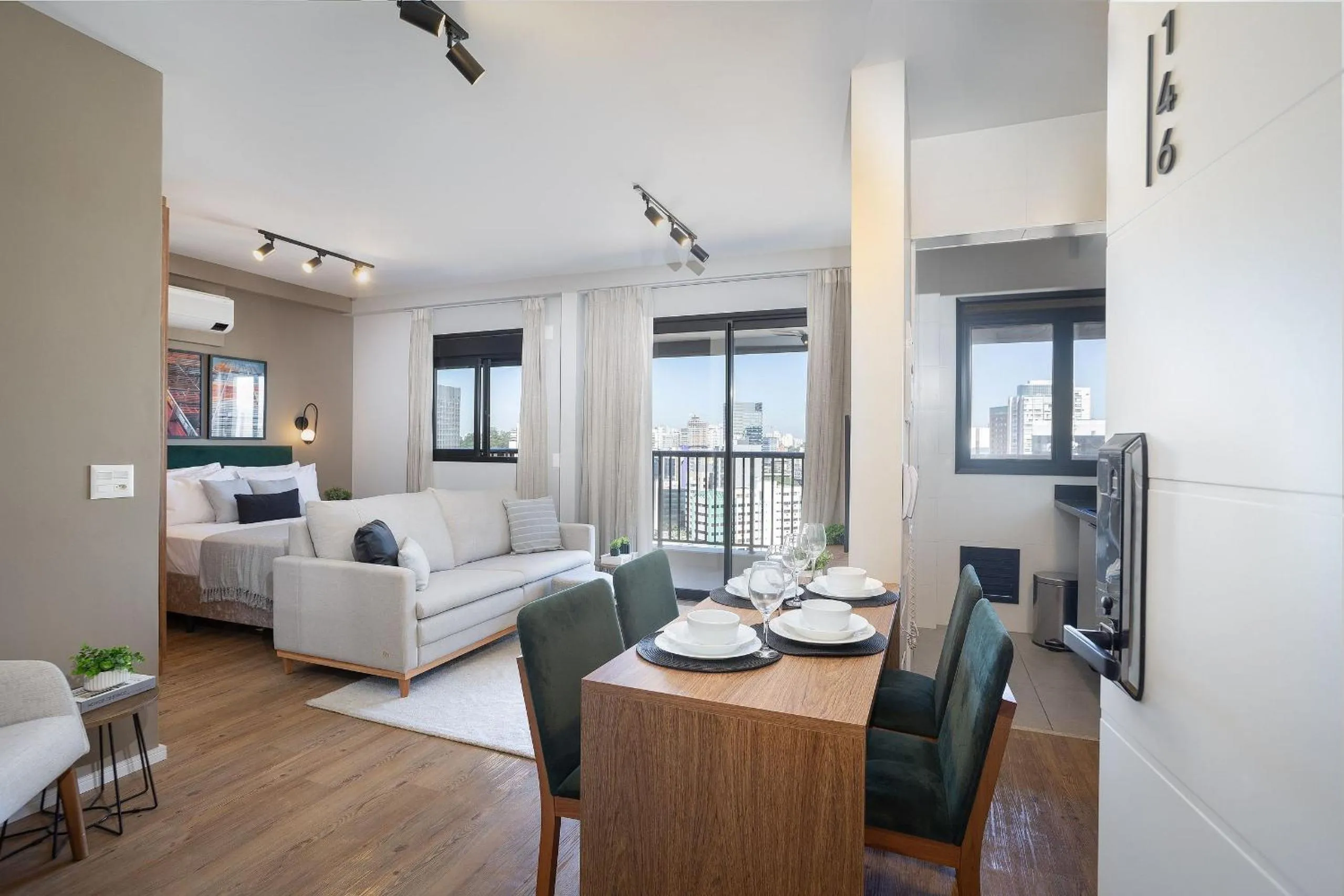 Bedroom, Bed in Expand Pinheiros