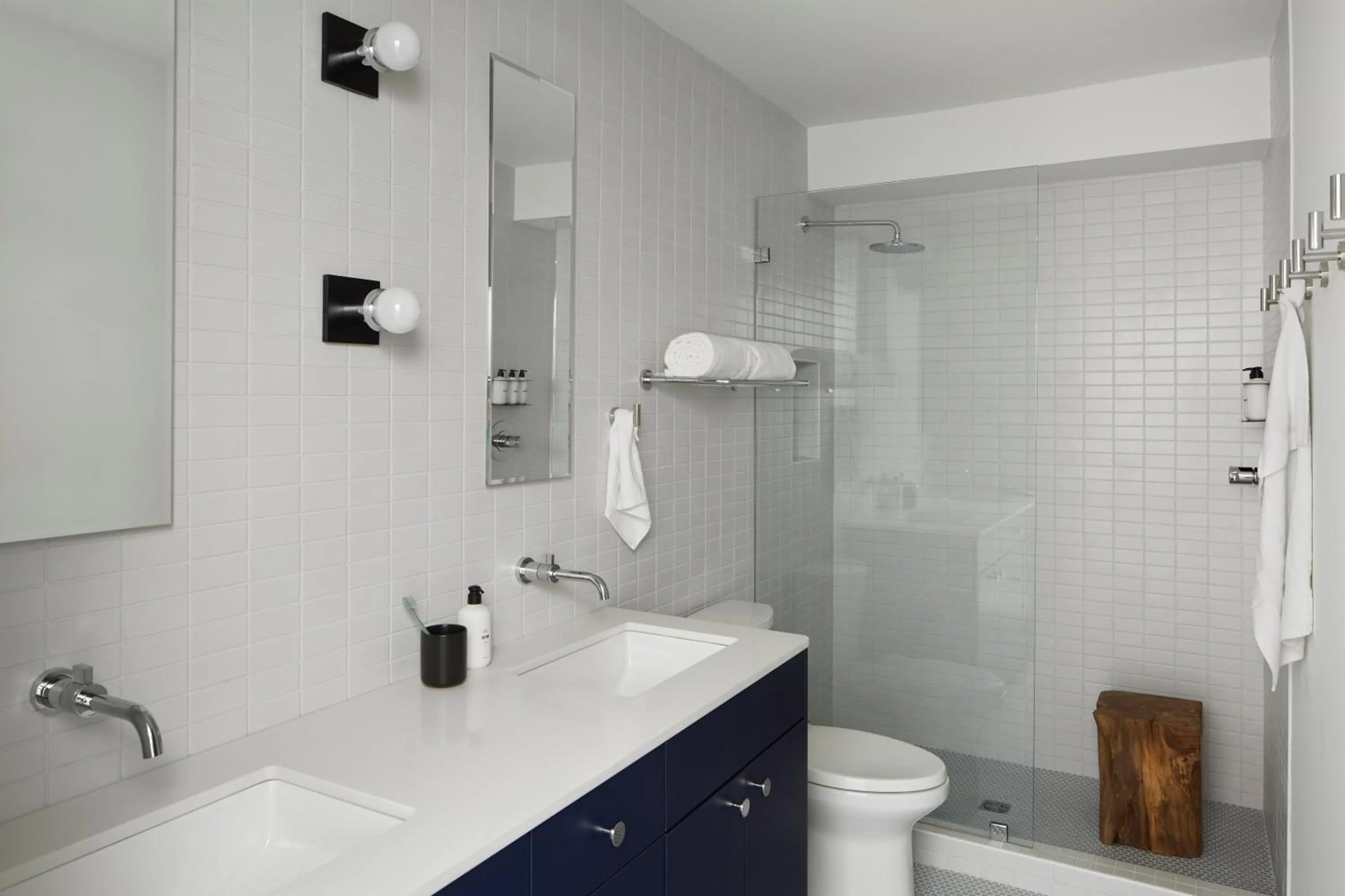 Bathroom in note by Mint House - Nashville Art District