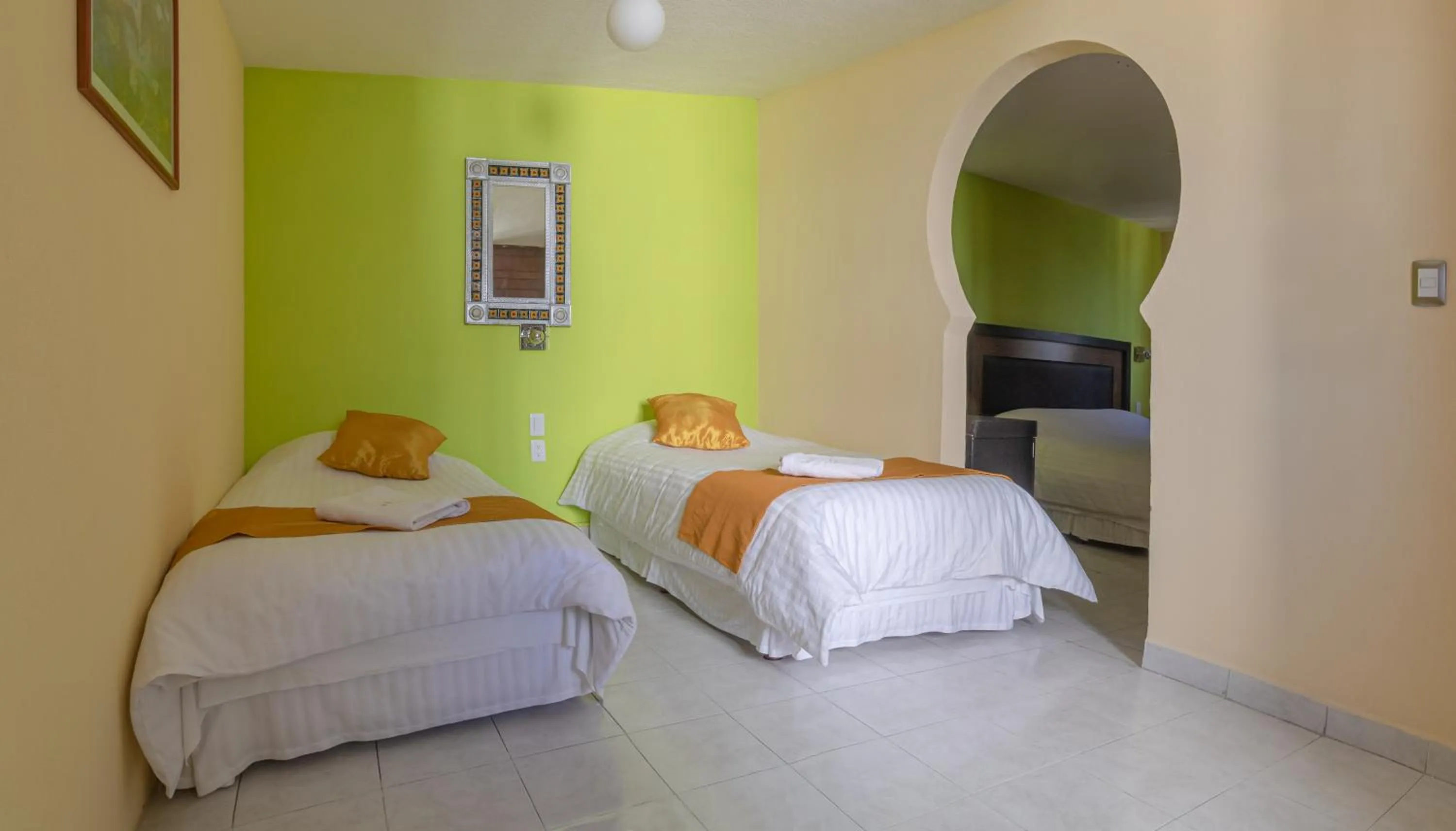 Bed in Casa Shalom Puebla