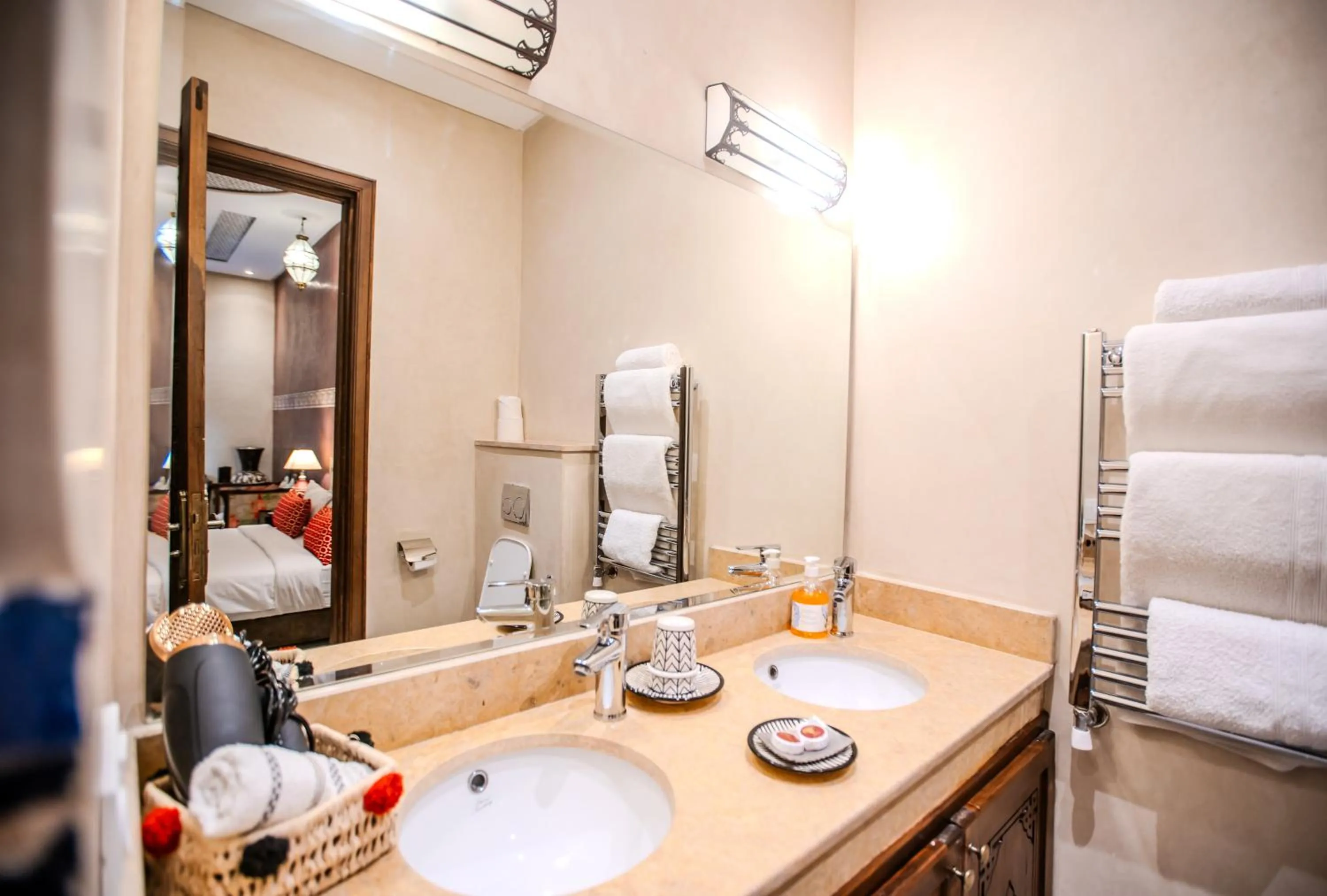 Toilet, Bed in Riad Mandana & Spa