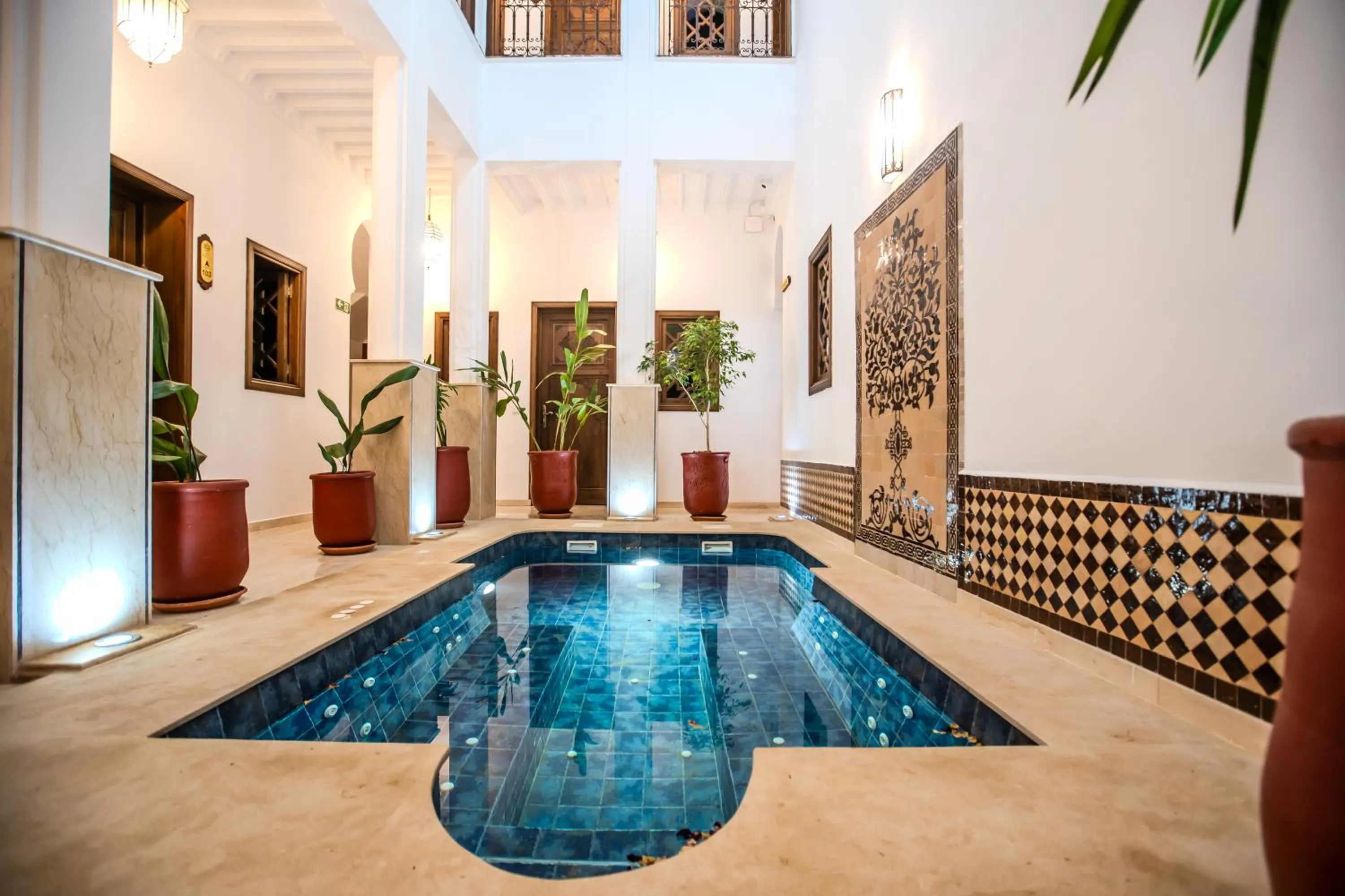 Pool view in Riad Mandana & Spa