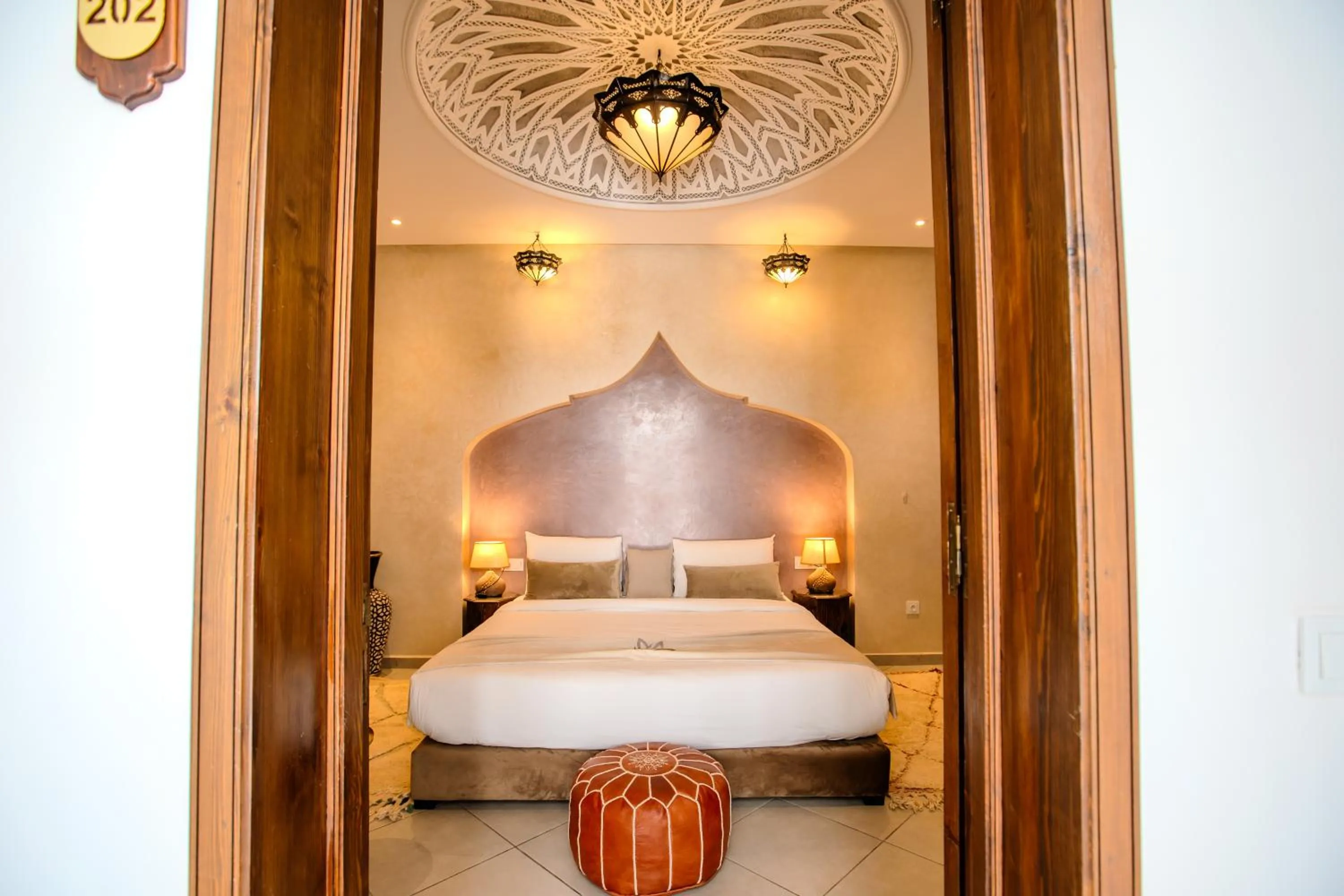 Bed in Riad Mandana & Spa