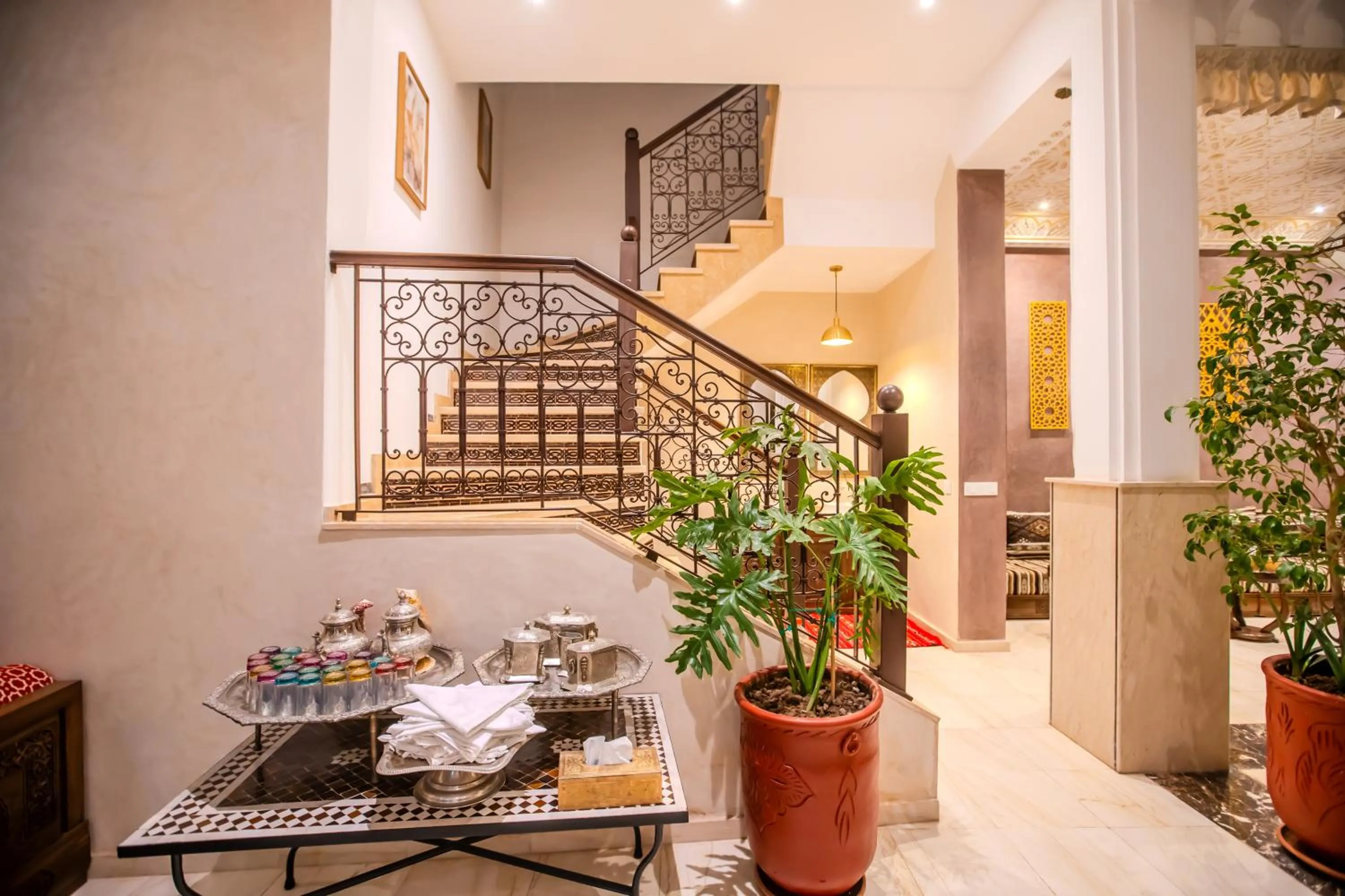 Living room in Riad Mandana & Spa