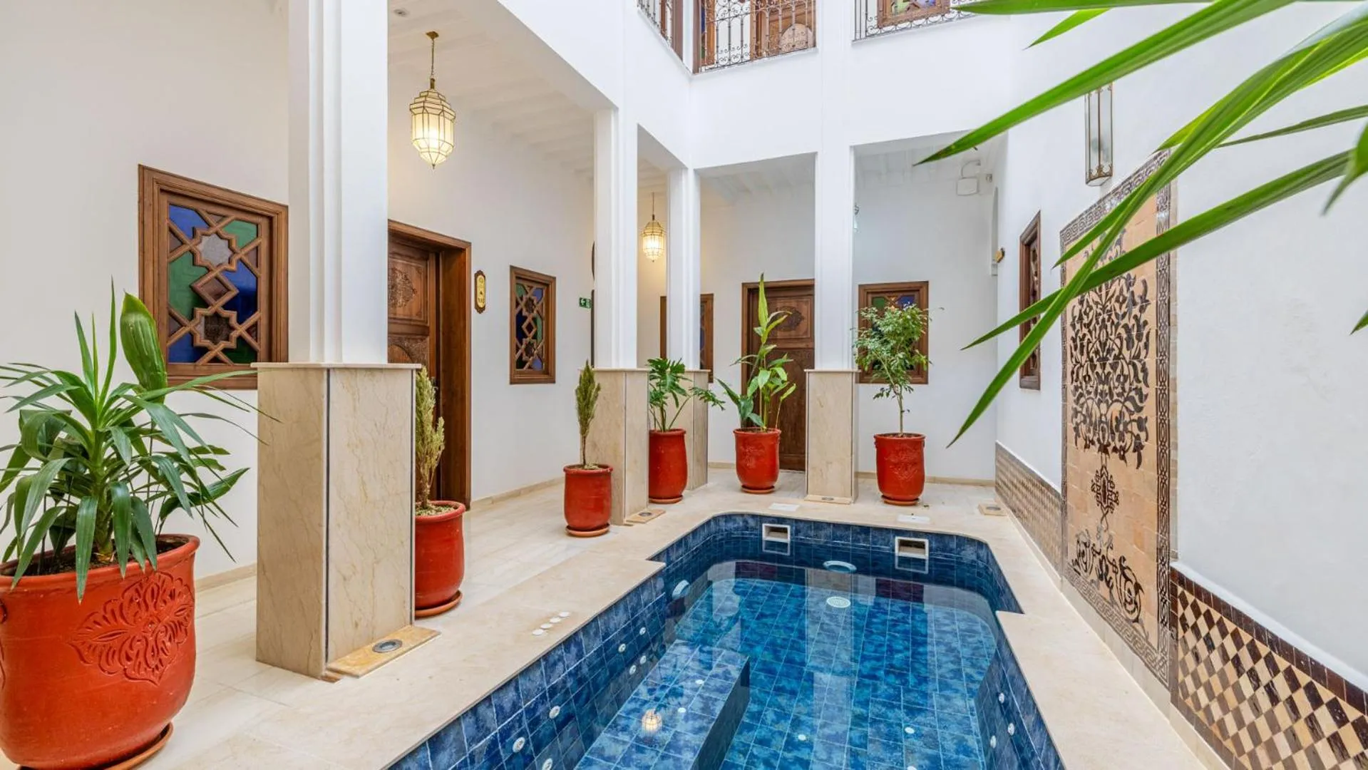 Pool view in Riad Mandana & Spa