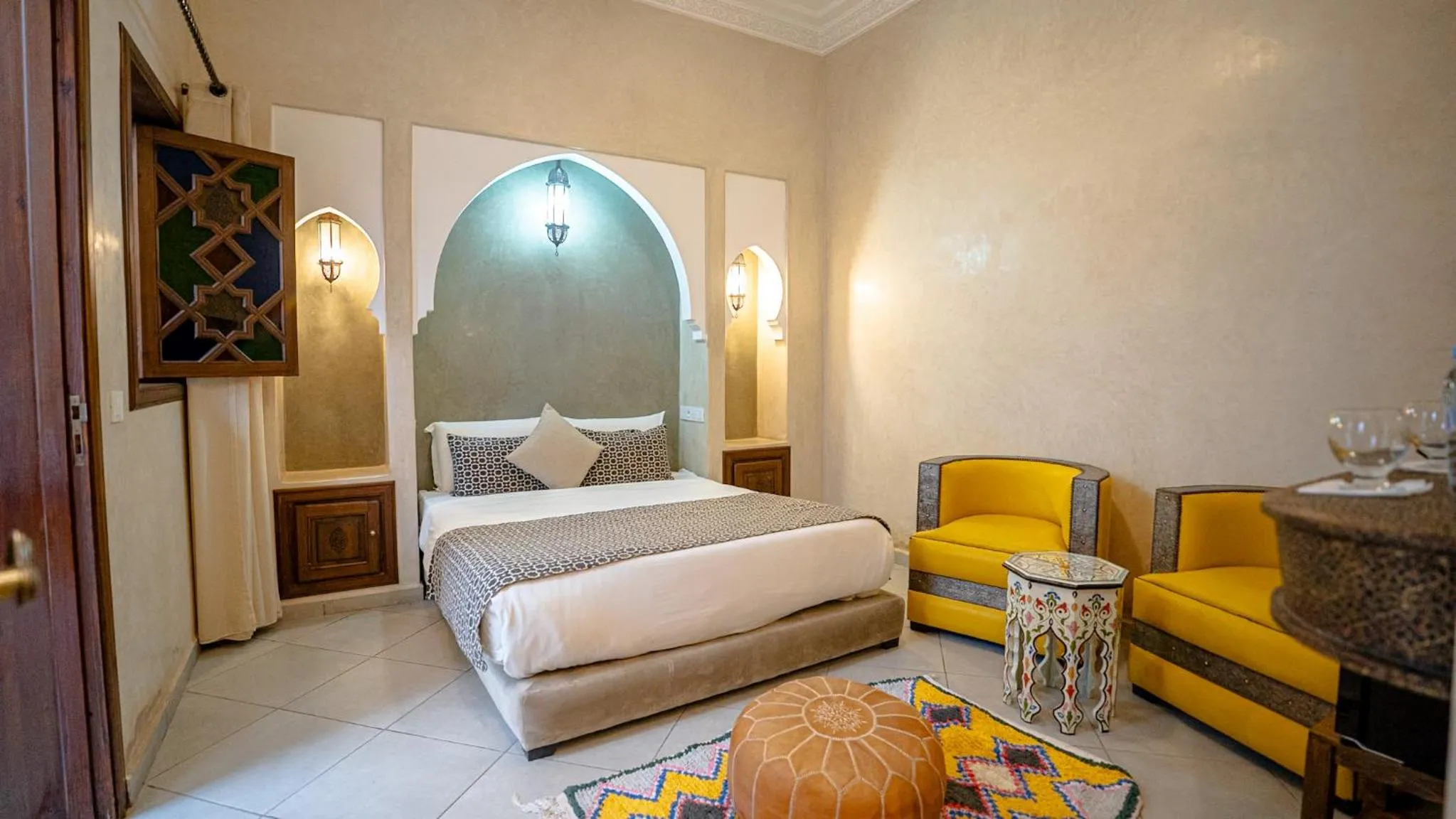 Bed in Riad Mandana & Spa