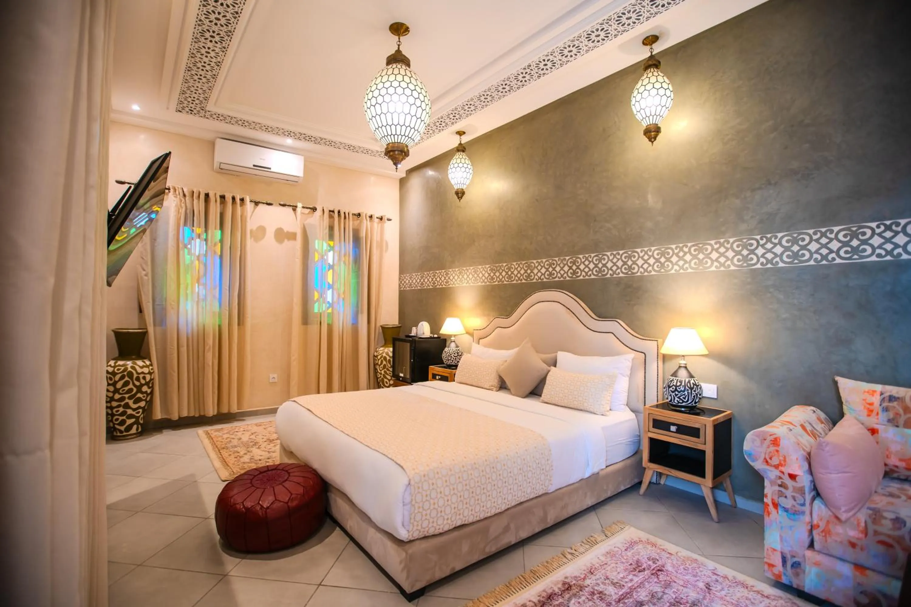 Bed in Riad Mandana & Spa