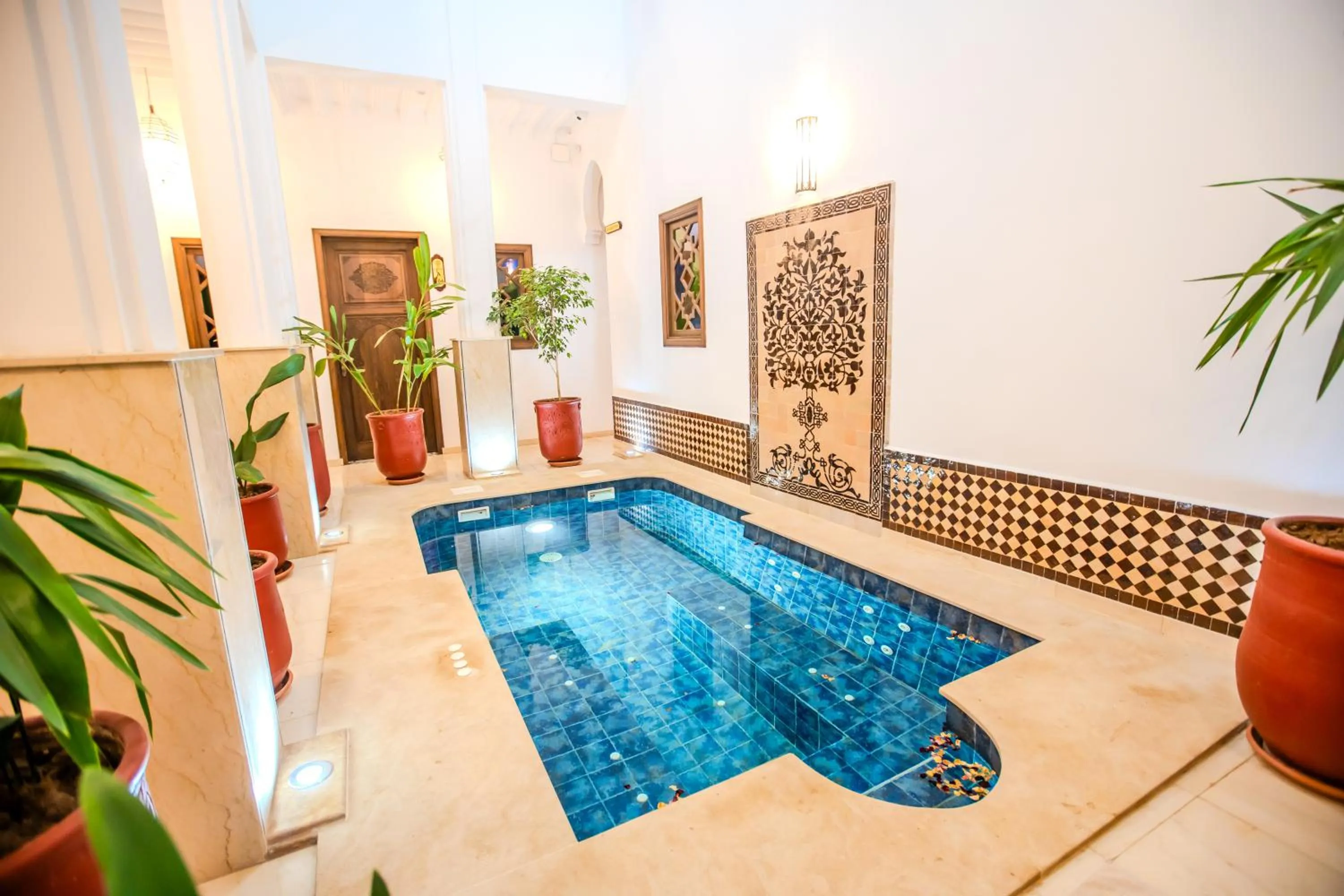 Pool view in Riad Mandana & Spa