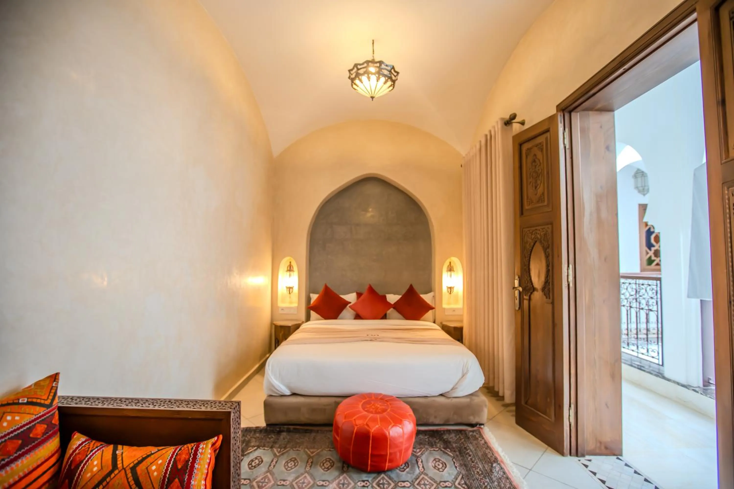 Bed in Riad Mandana & Spa