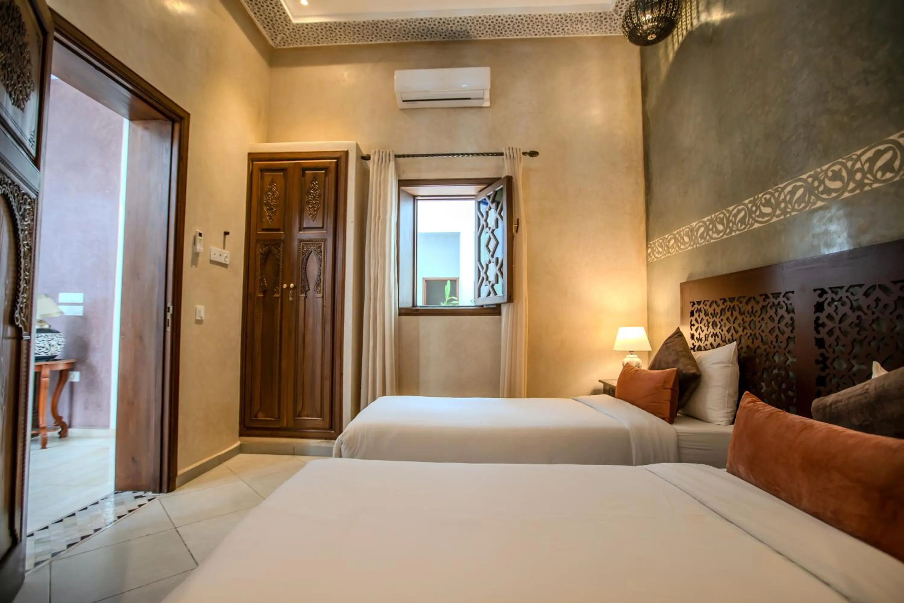 Bed in Riad Mandana & Spa