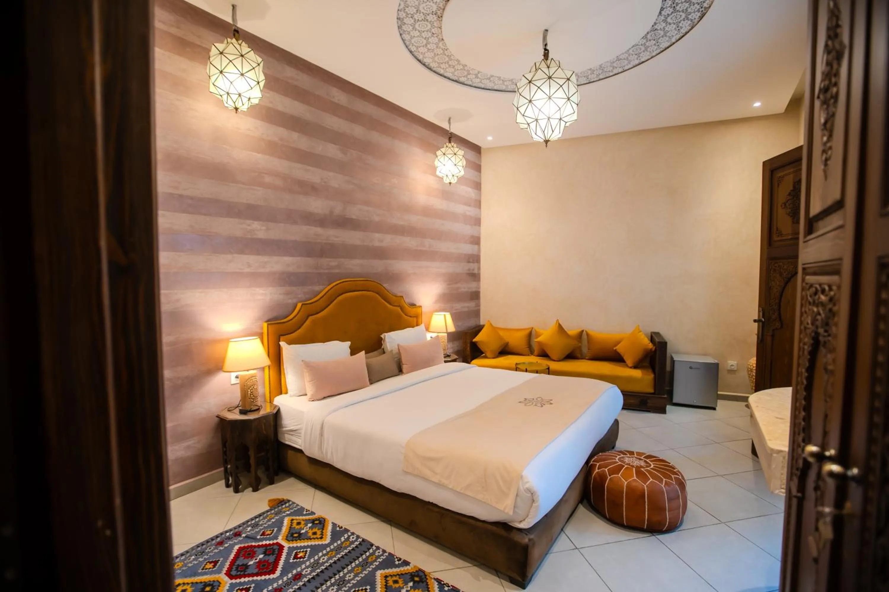 Bed in Riad Mandana & Spa