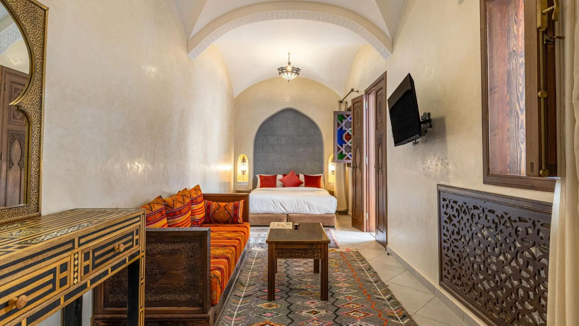 Bed in Riad Mandana & Spa