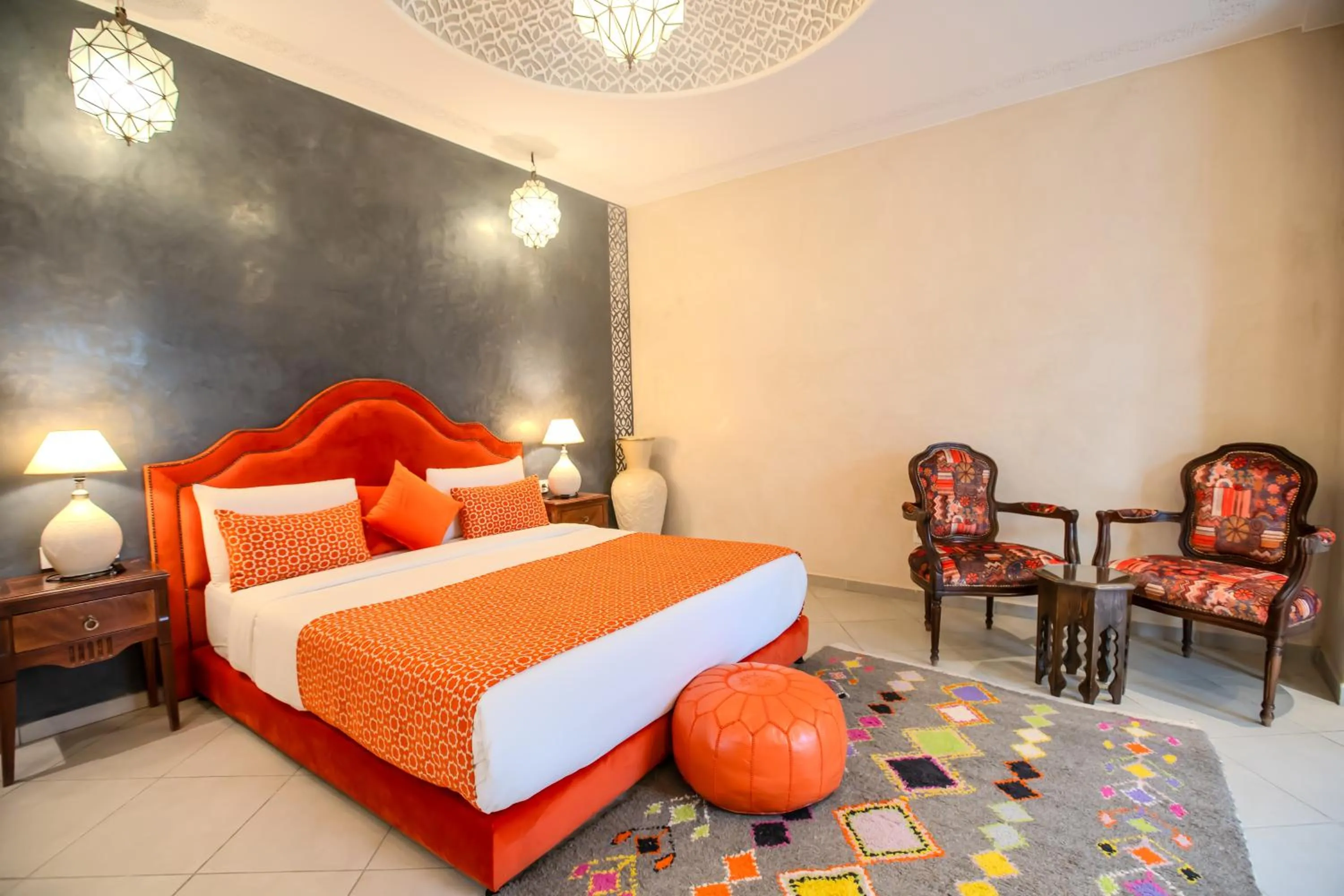 Bed in Riad Mandana & Spa