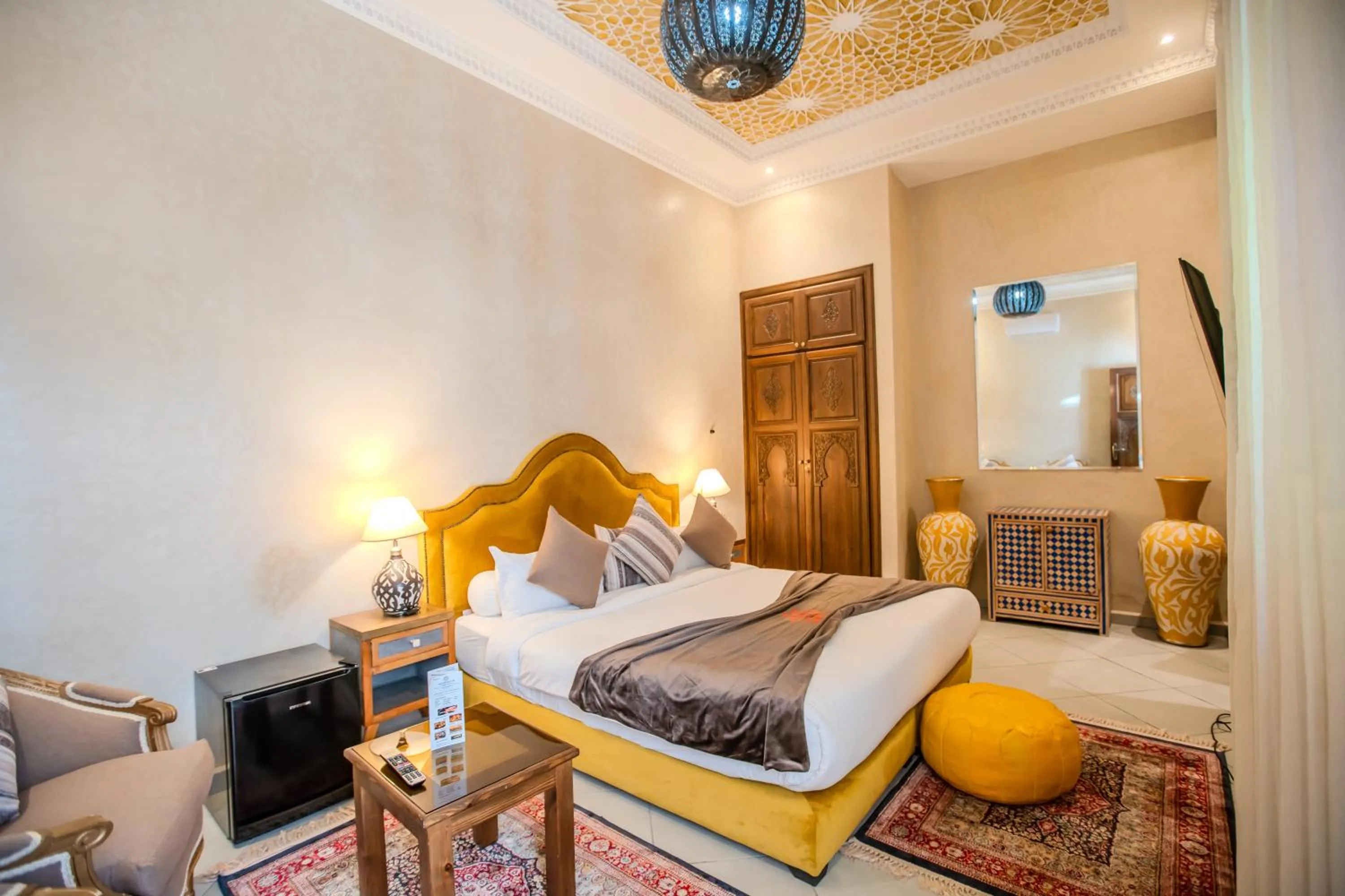 Bed in Riad Mandana & Spa