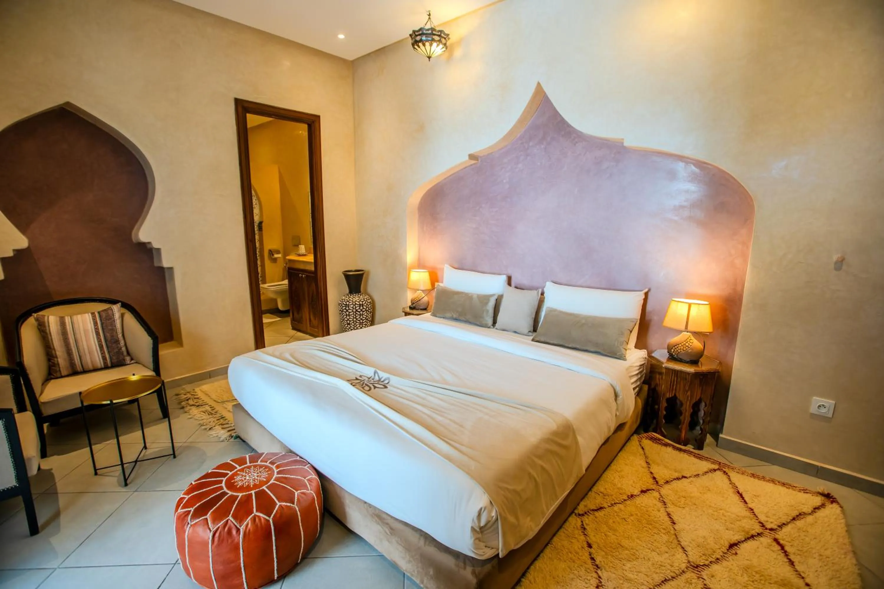 Bed in Riad Mandana & Spa