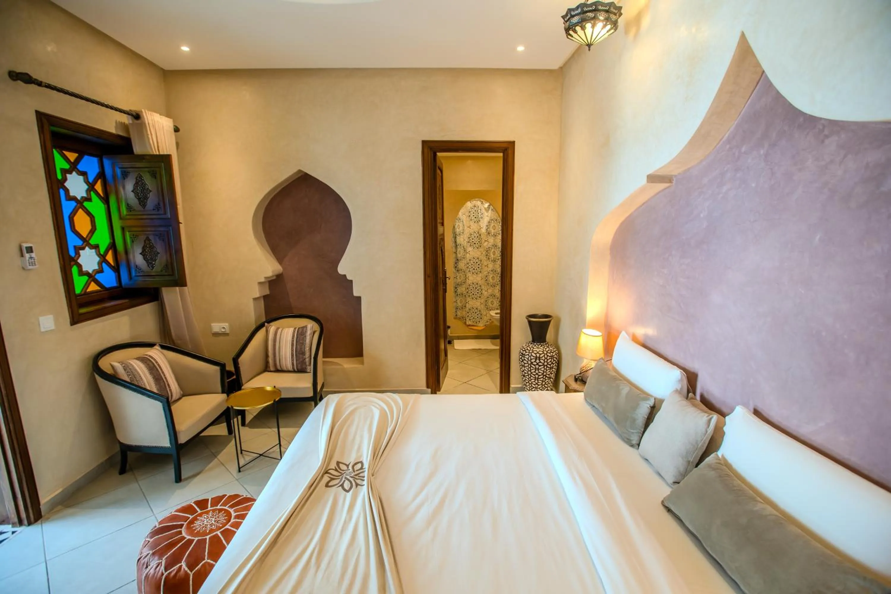 Bed in Riad Mandana & Spa