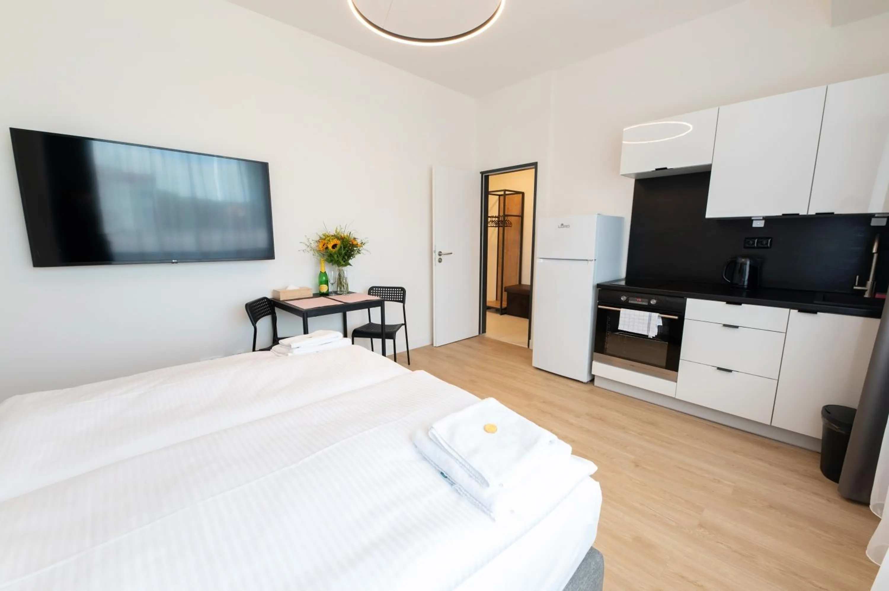 Bed in Post 120 Suites