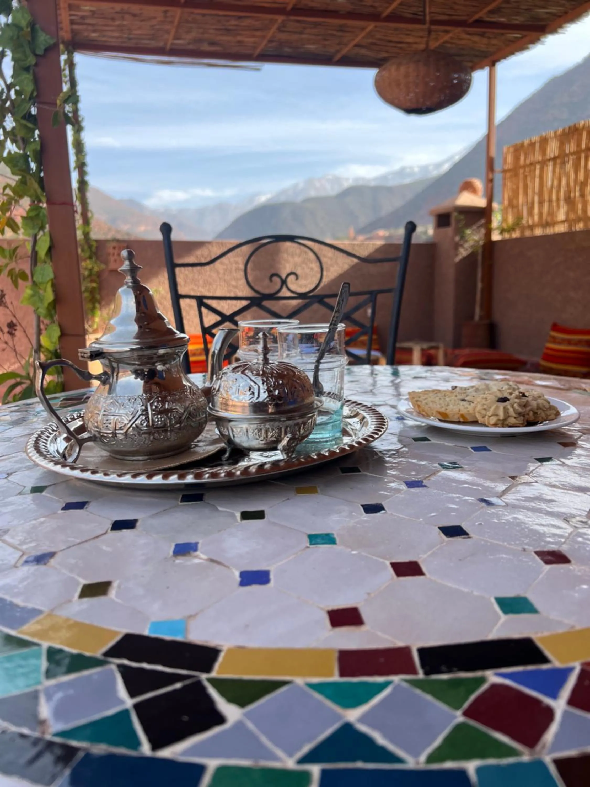 Patio in Tazart Lodge
