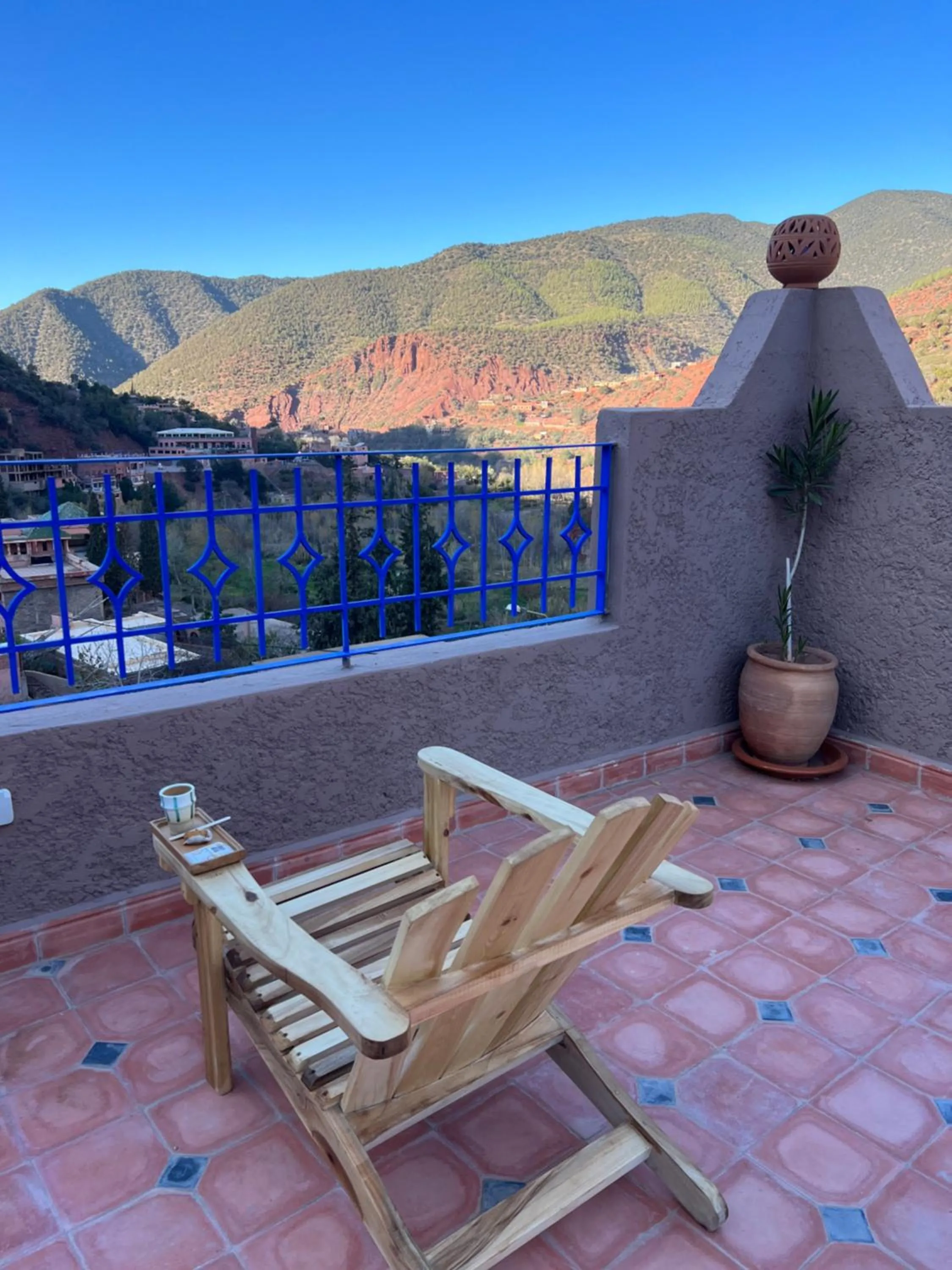 Patio in Tazart Lodge