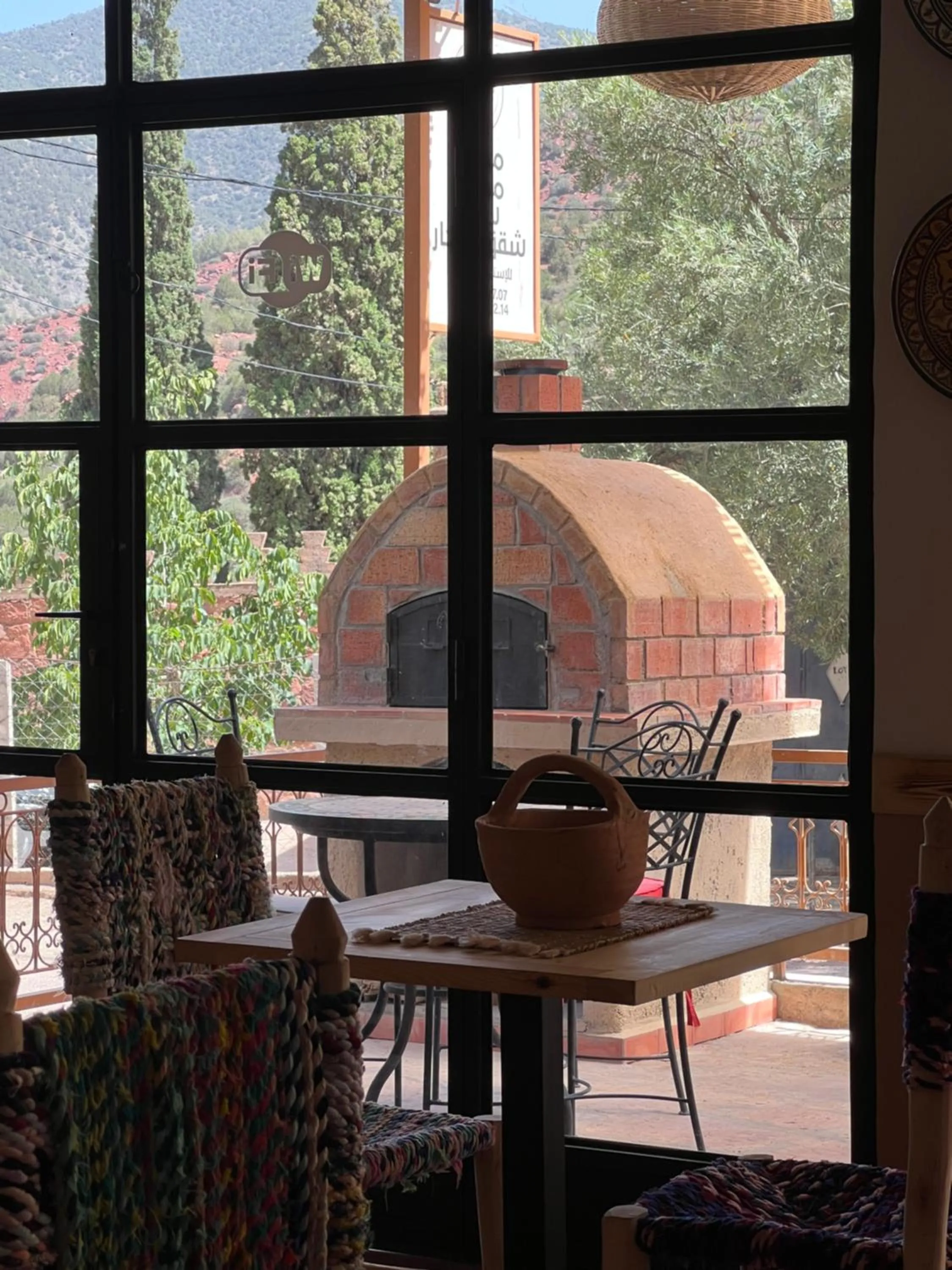 Patio in Tazart Lodge