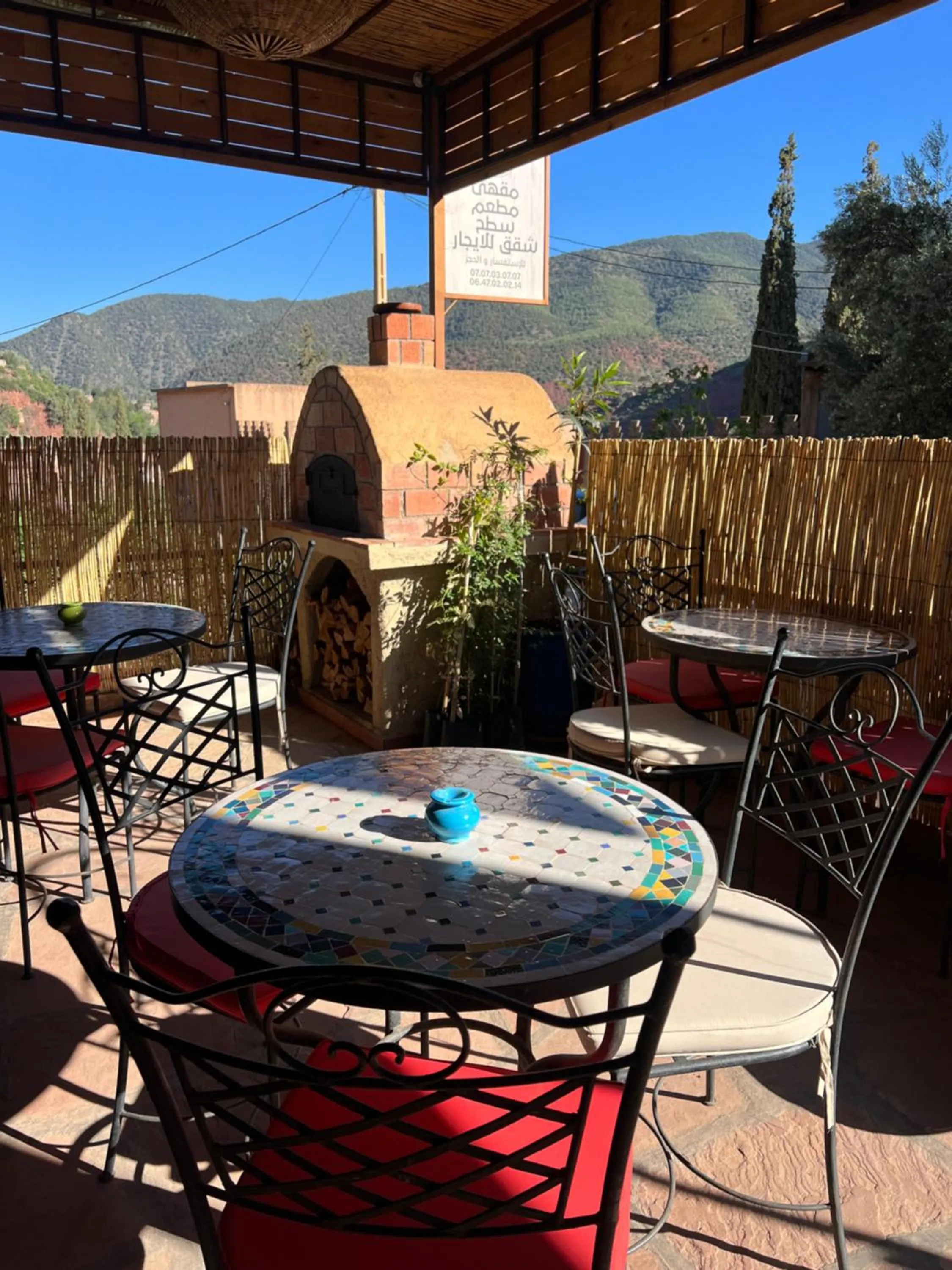 Patio in Tazart Lodge
