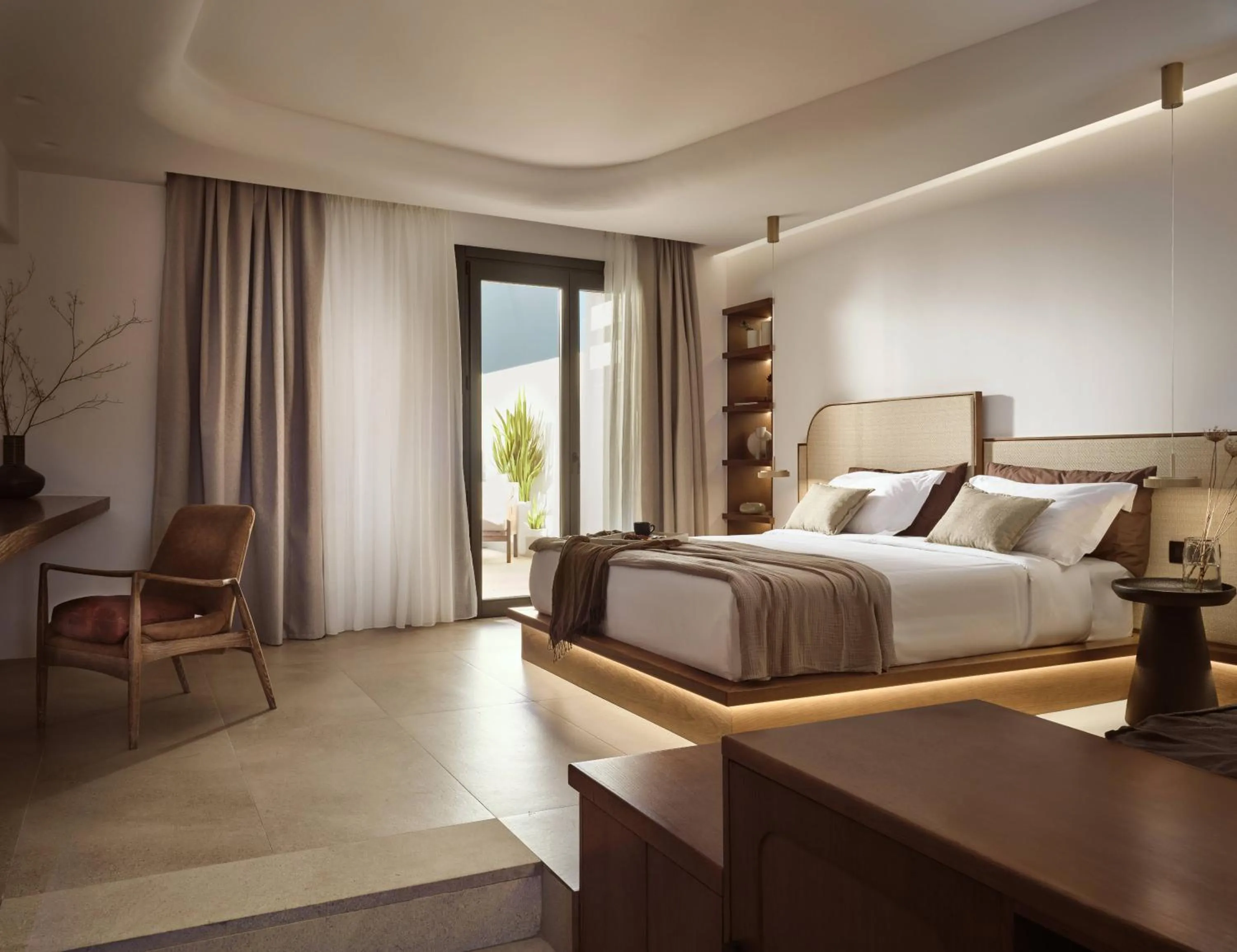 Bedroom, Bed in Anemelia Hotel Mykonos