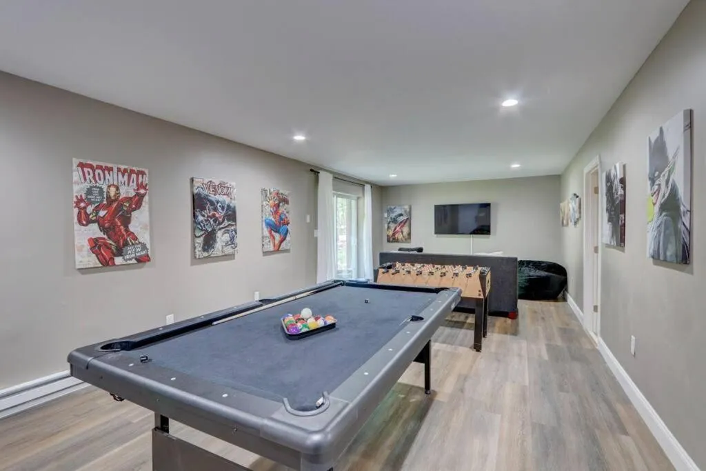 Game Room in Cozy Chalet Game Rm and Fireplace