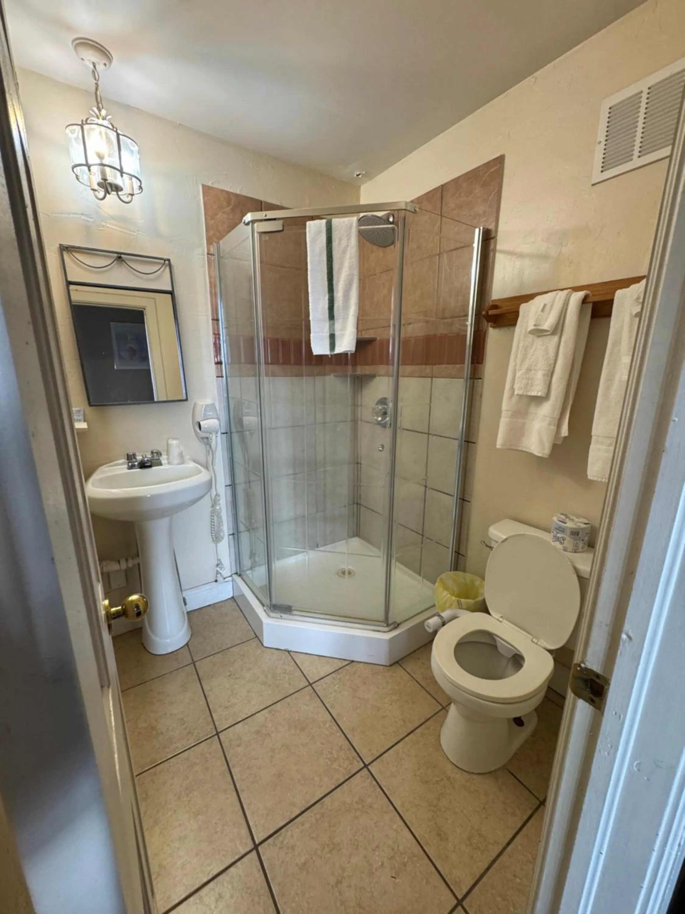 Shower in Steam Train Hotel