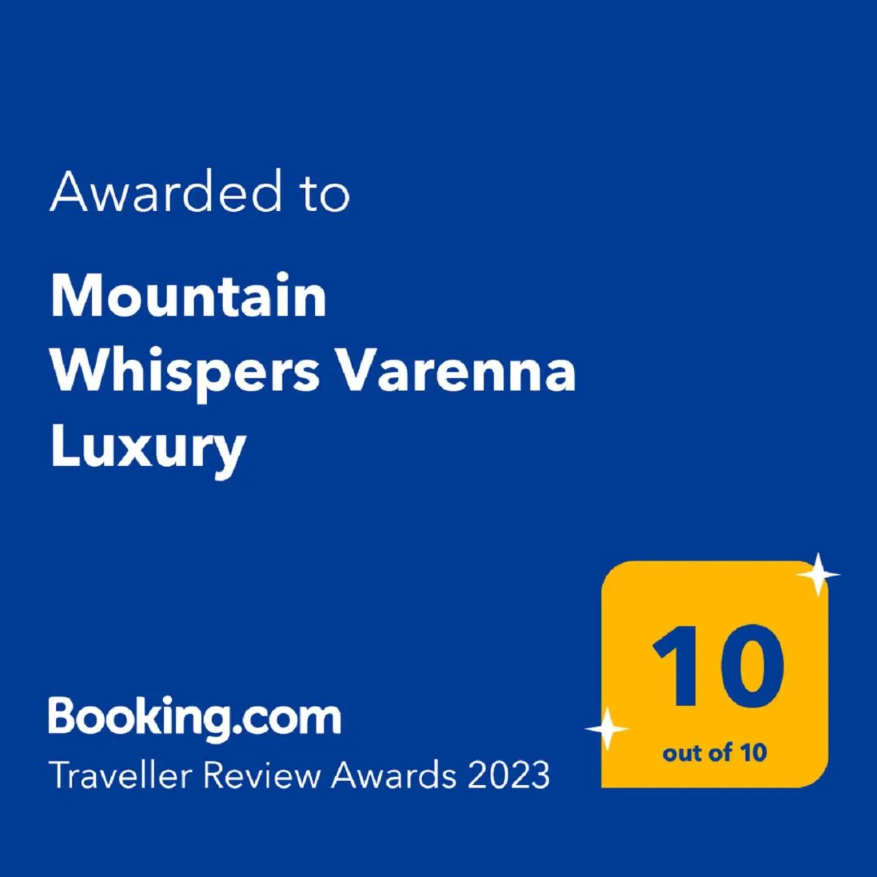 Certificate/Award in Mountain Whispers Varenna Luxury