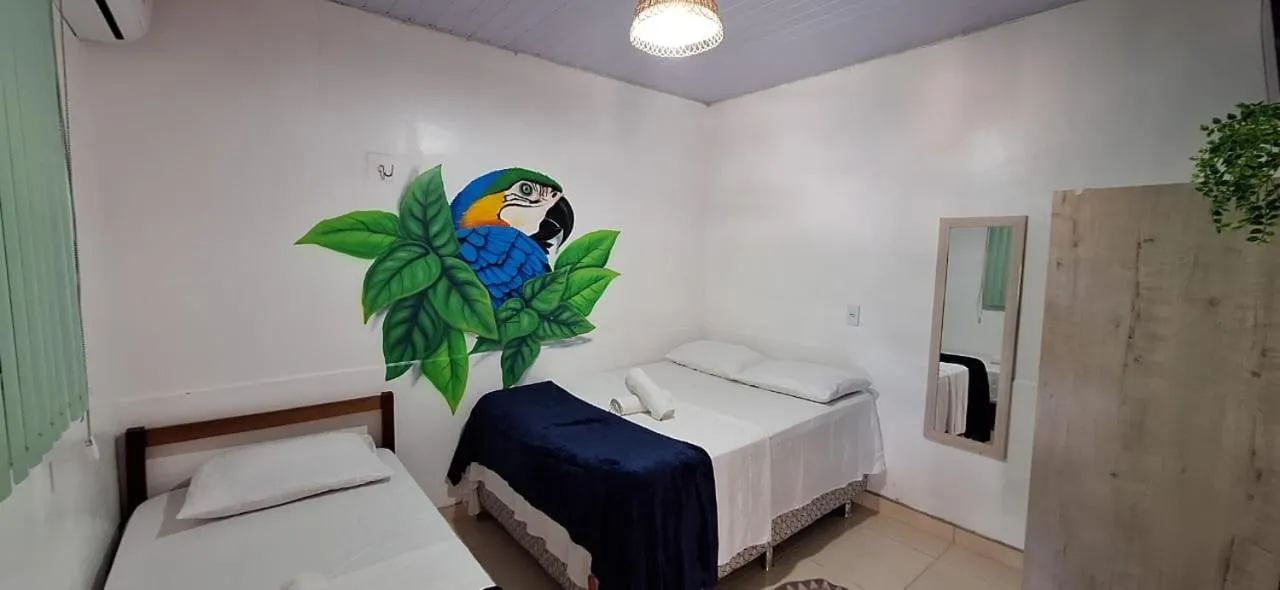 Bed in Pousada Angatu alter