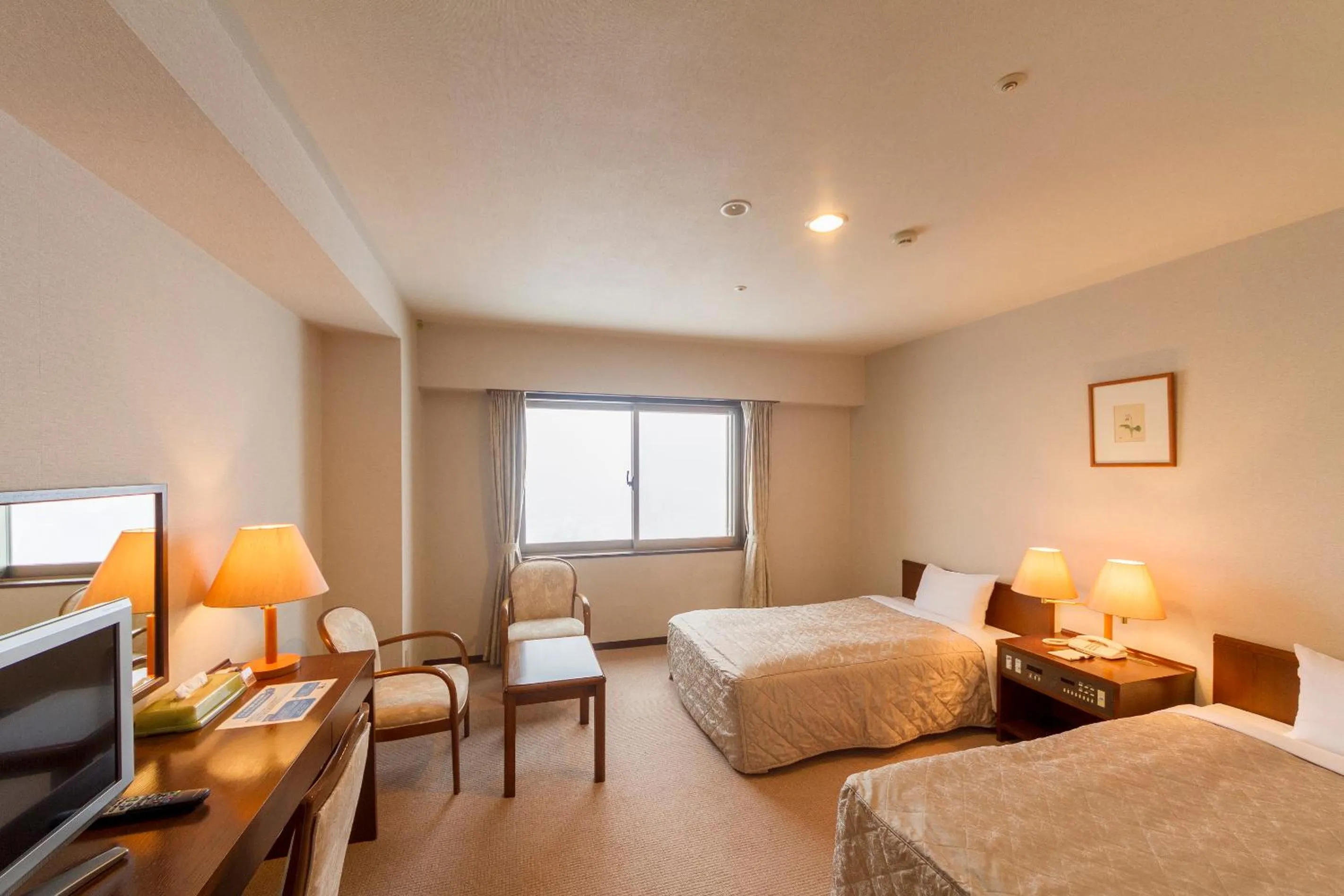 View (from property/room), Bed in Midagahara Hotel