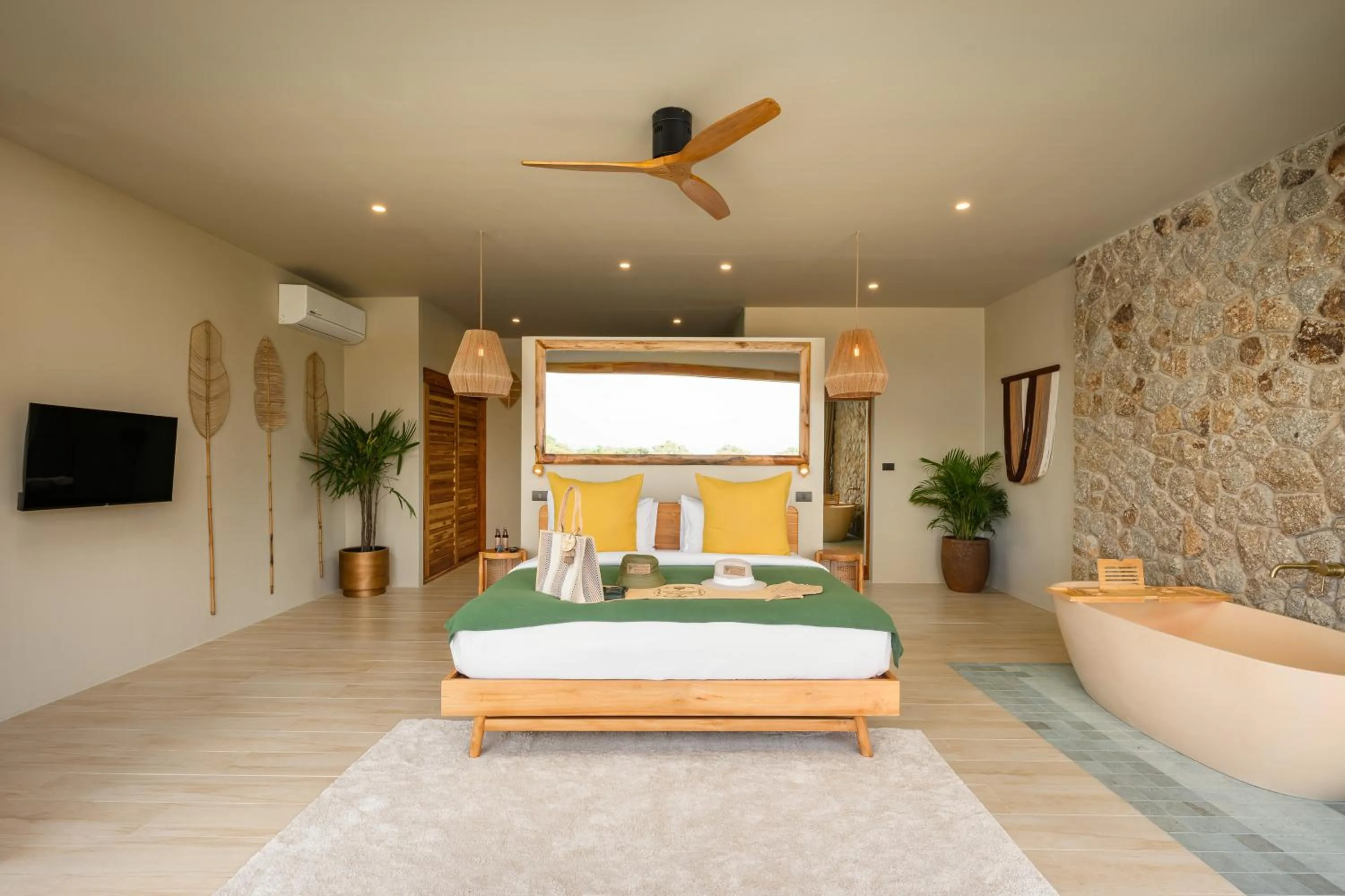 Bed in Wild Cottages Elephant Sanctuary Resort