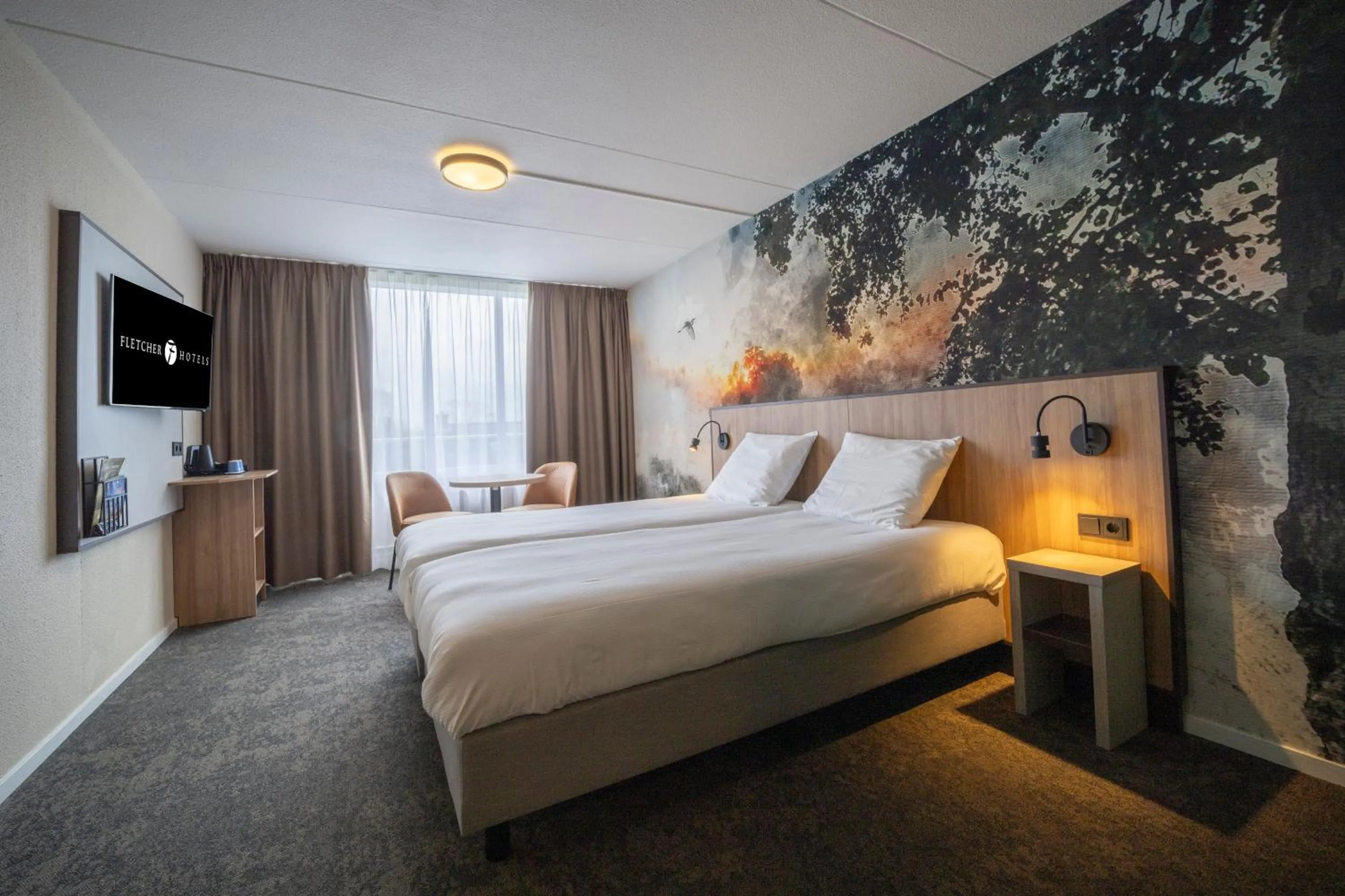 Bed in Fletcher Hotel-Restaurant Langewold