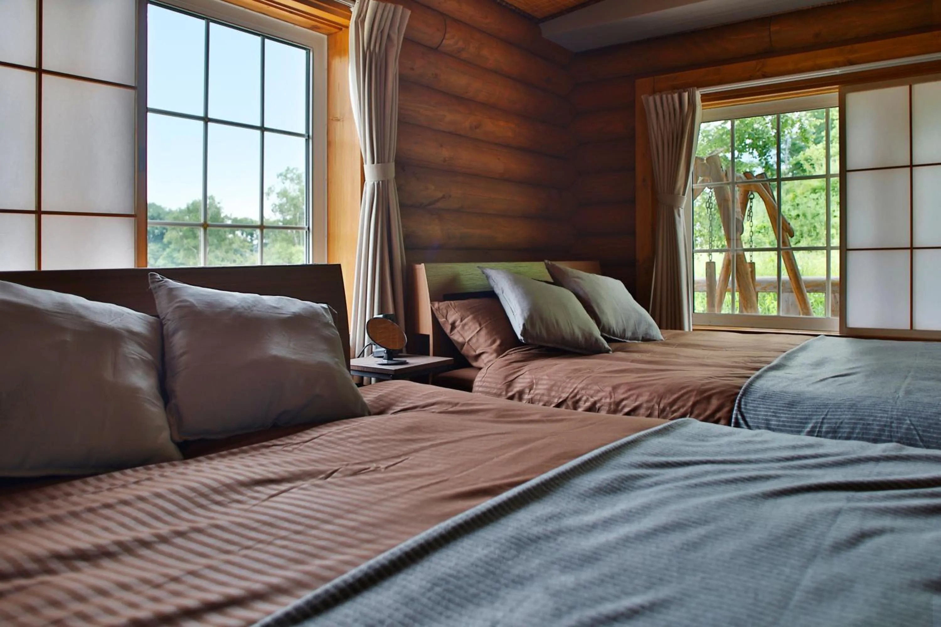 Bed in The LODGE ABASHIRI